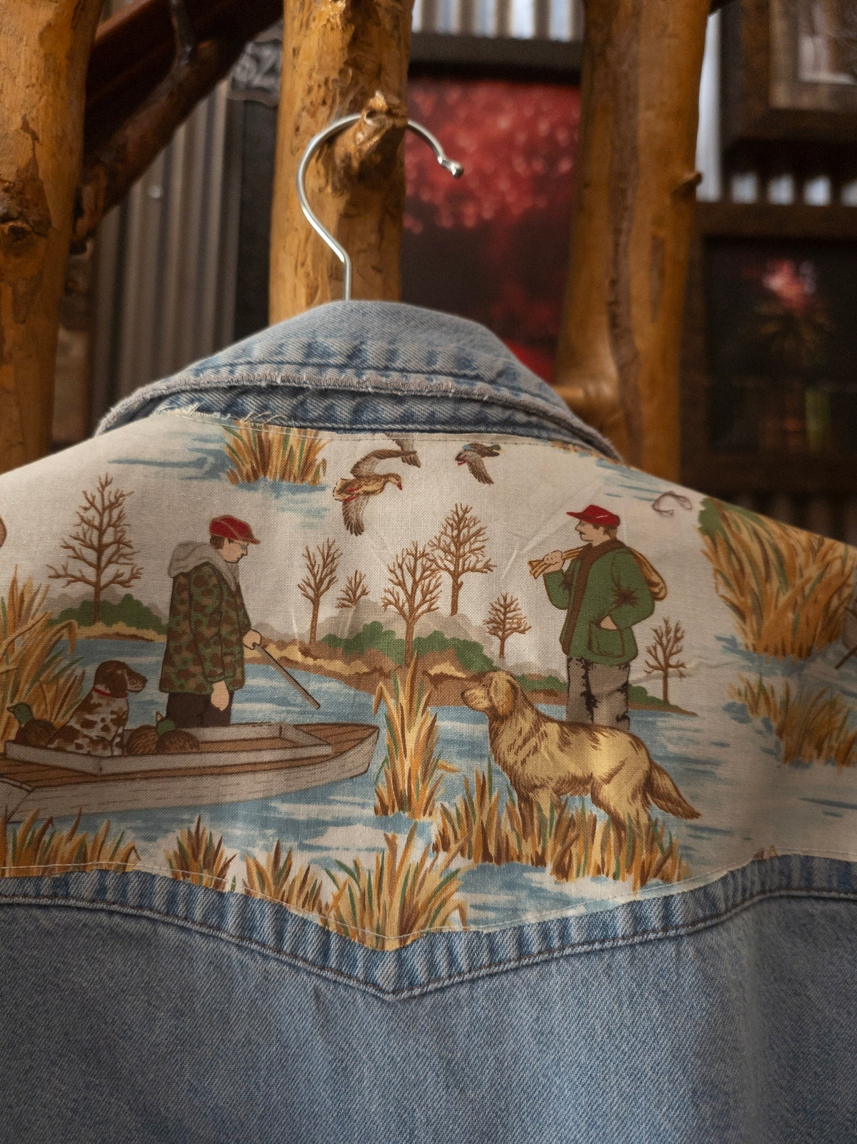 Vintage Wrangler Denim Duck Hunting Shirt – Pheasant & Waterfowl Print