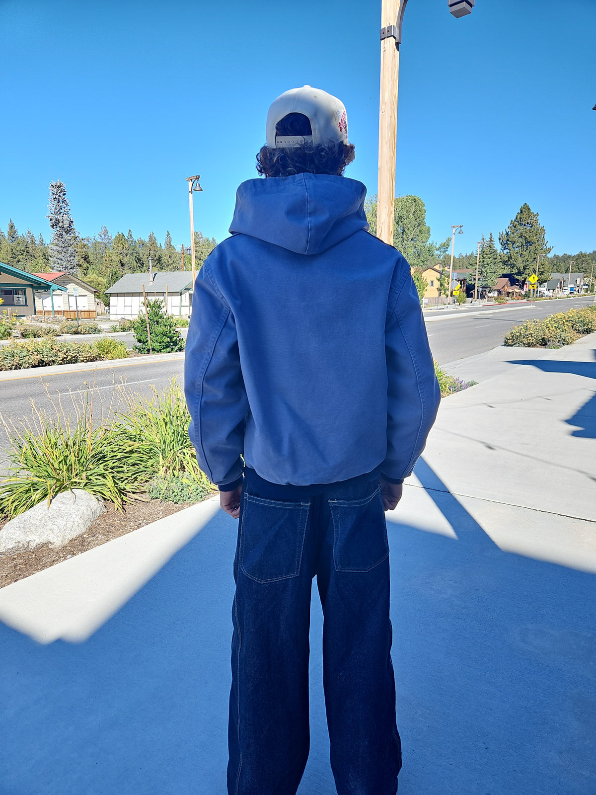 Rare Vintage Carhartt Jr106 Steel Blue Thermal-lined active jacket - Mint Condition