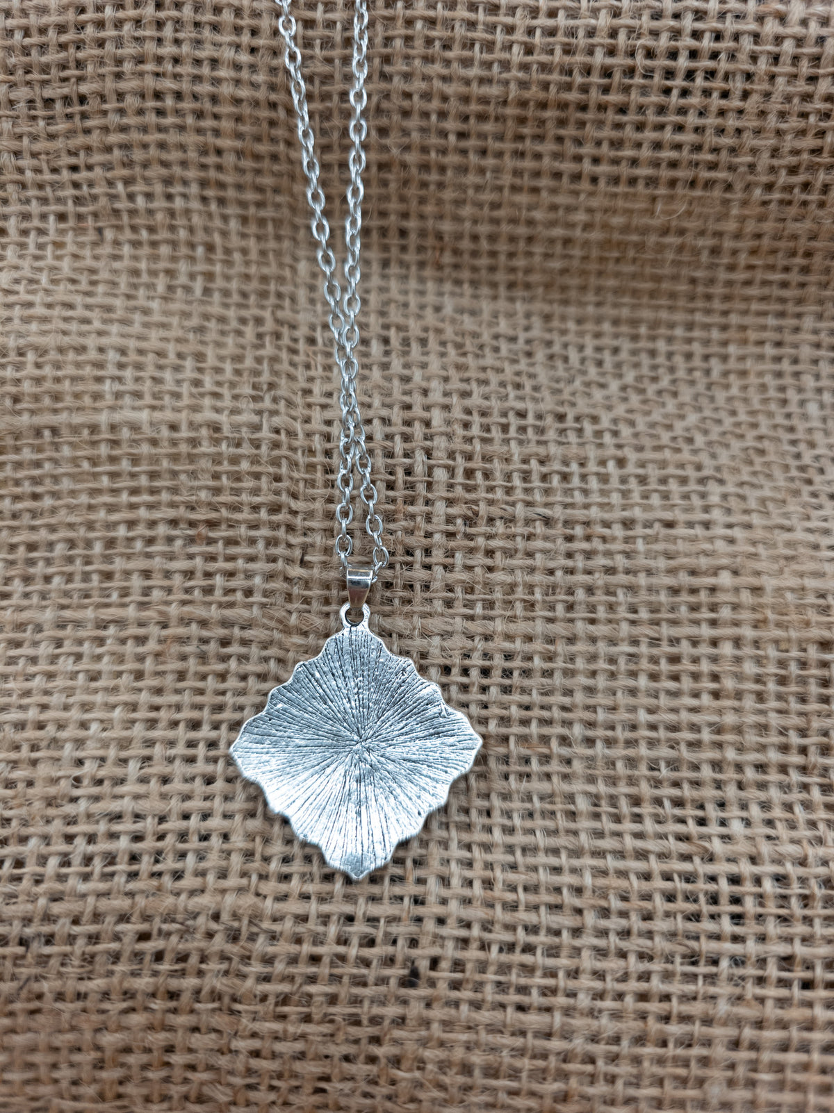 Faux Turquoise Geometric Southwestern Pendant Necklace