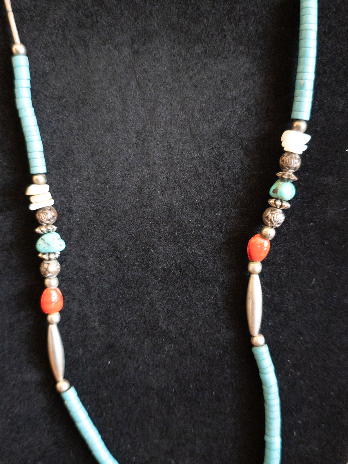 Turquoise Necklace Navajo Heishi Beads Genuine Natural