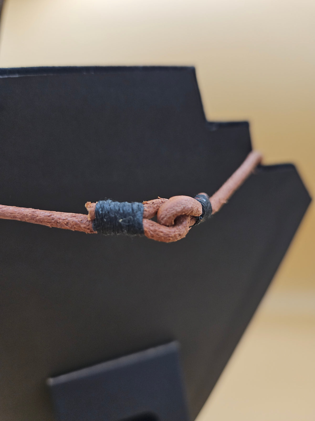 Boho Natural Stone Statement Necklace on Cord