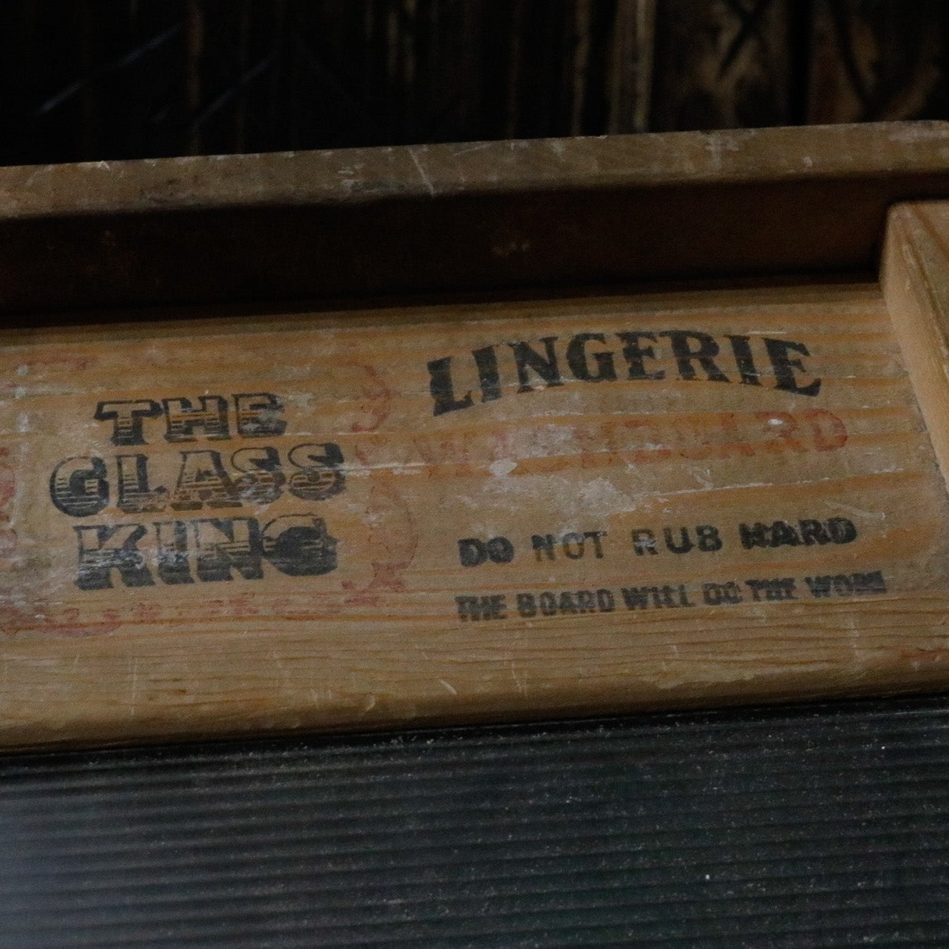 1900's Glass King Lingerie Wooded Washboard - National Edition