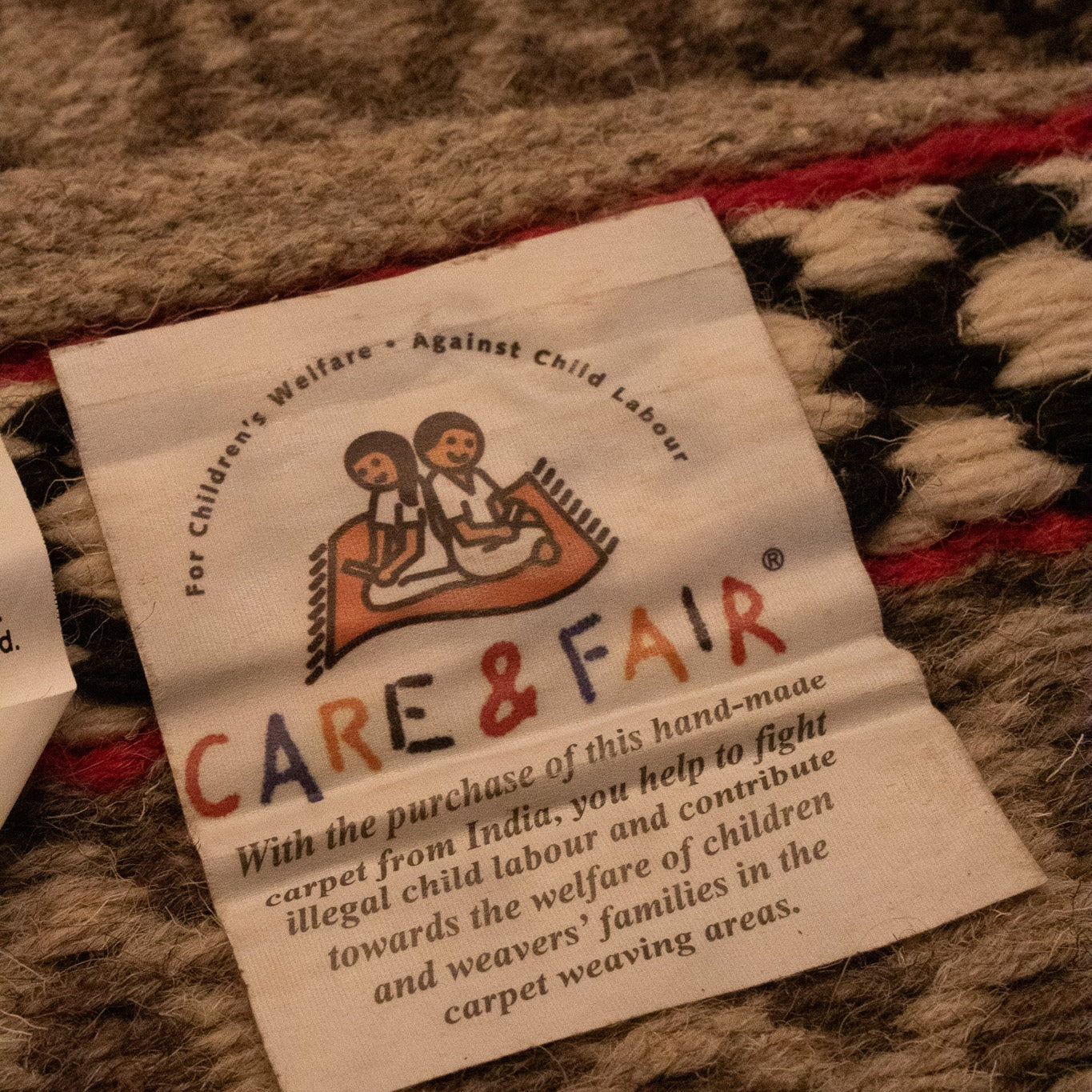 Care & Fair Brand Handcrafted Wool Rug Made in India