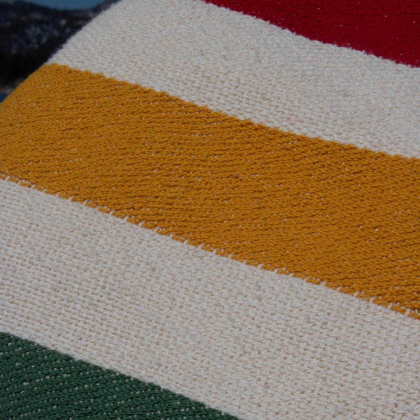 Pisgah Stripe Woven Throw - Black, Red, Yellow, & Green Stripe