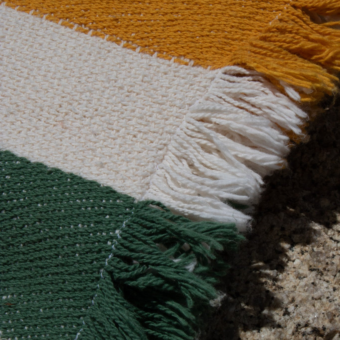 Pisgah Stripe Woven Throw - Black, Red, Yellow, & Green Stripe