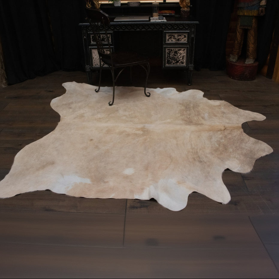 Eccentric White Cowhide Handcrafted in Brazil
