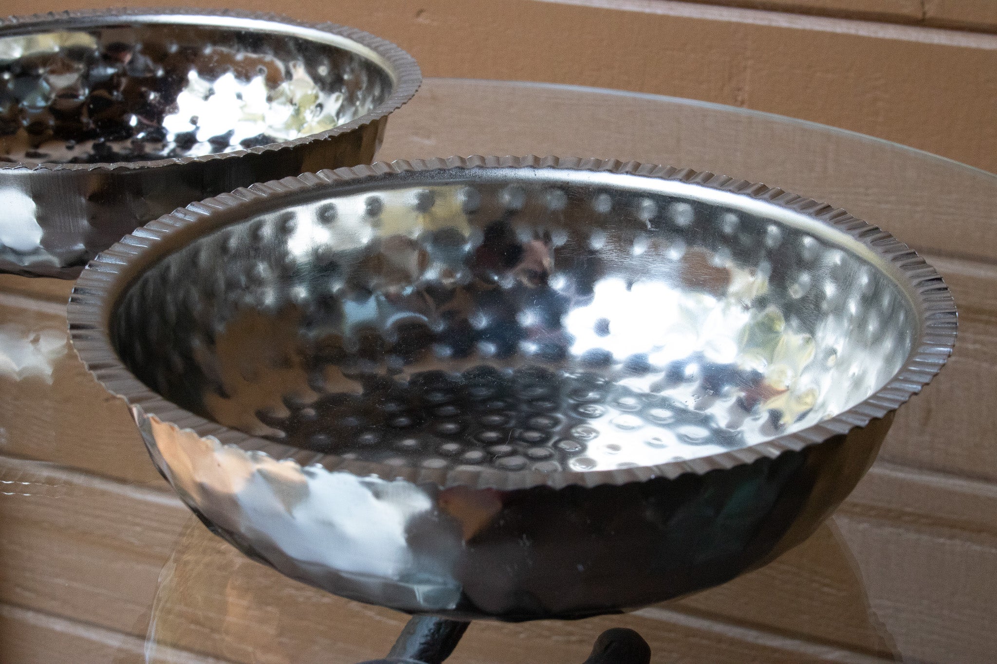 Set of 2 Textured Silver Bowls – A Touch of Sophistication for Any Table