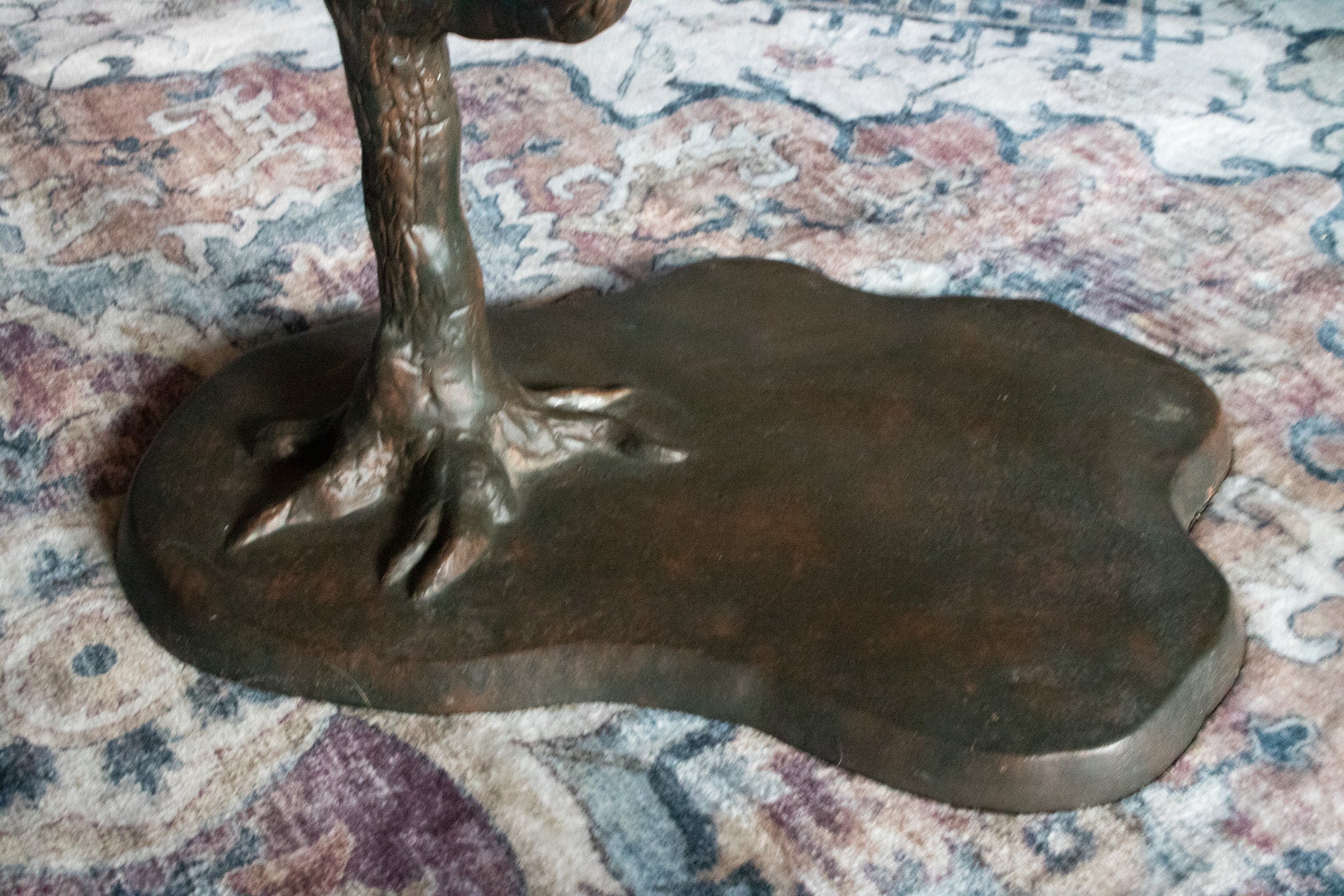 Beautiful Glass Tabletop and Aluminum Frame Tree of Life End Table