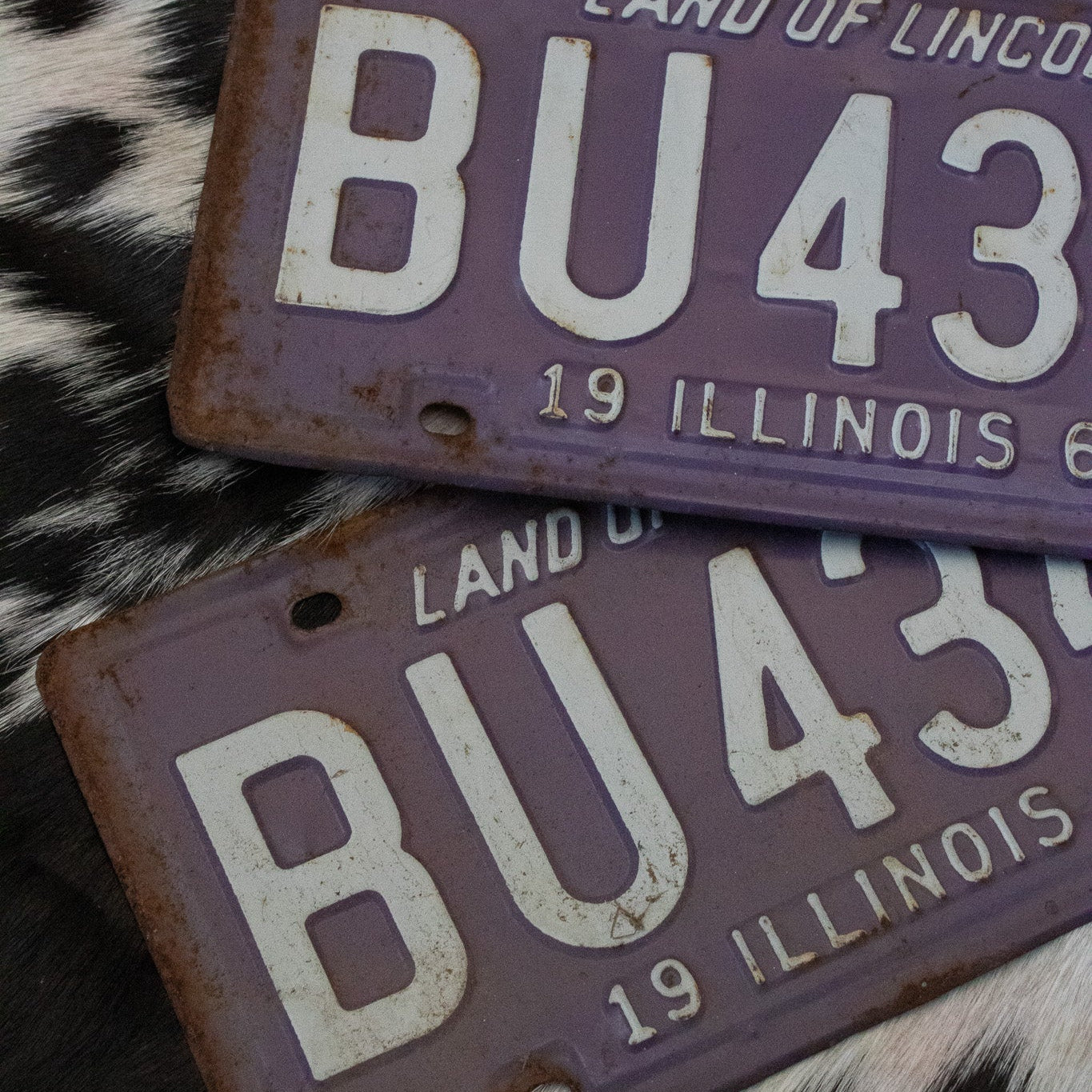 Land of Lincoln 1964 Illinois License Plate Set