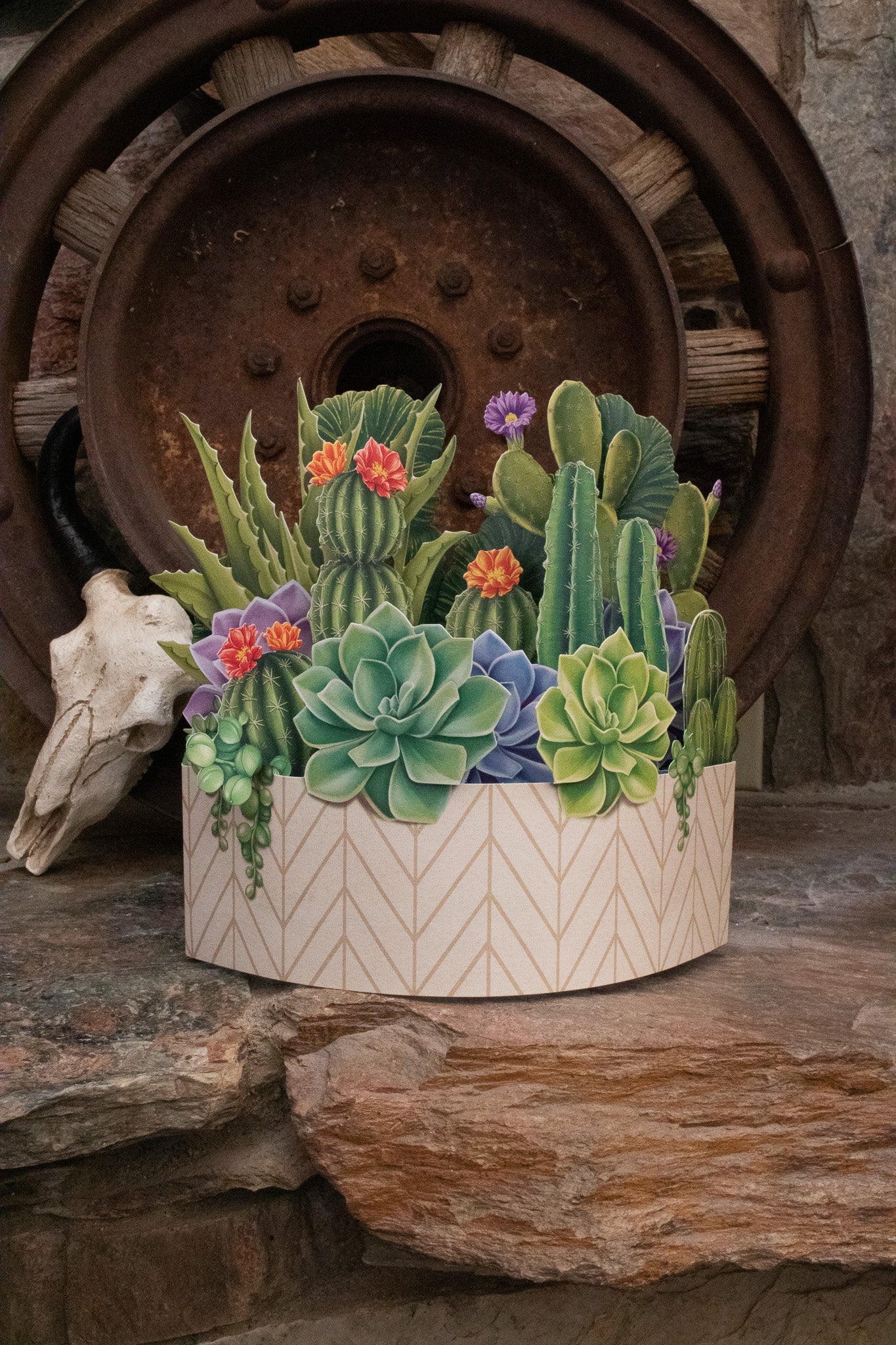 Life-Sized Paper Cactus Garden Pop-Up Botanical Creations