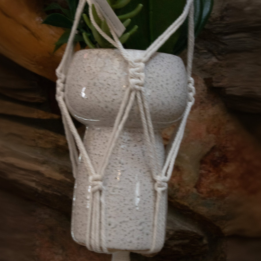 6-Pack Macrame Hanging Plant Holders – Indoor Planters with Hooks for Stylish Display.