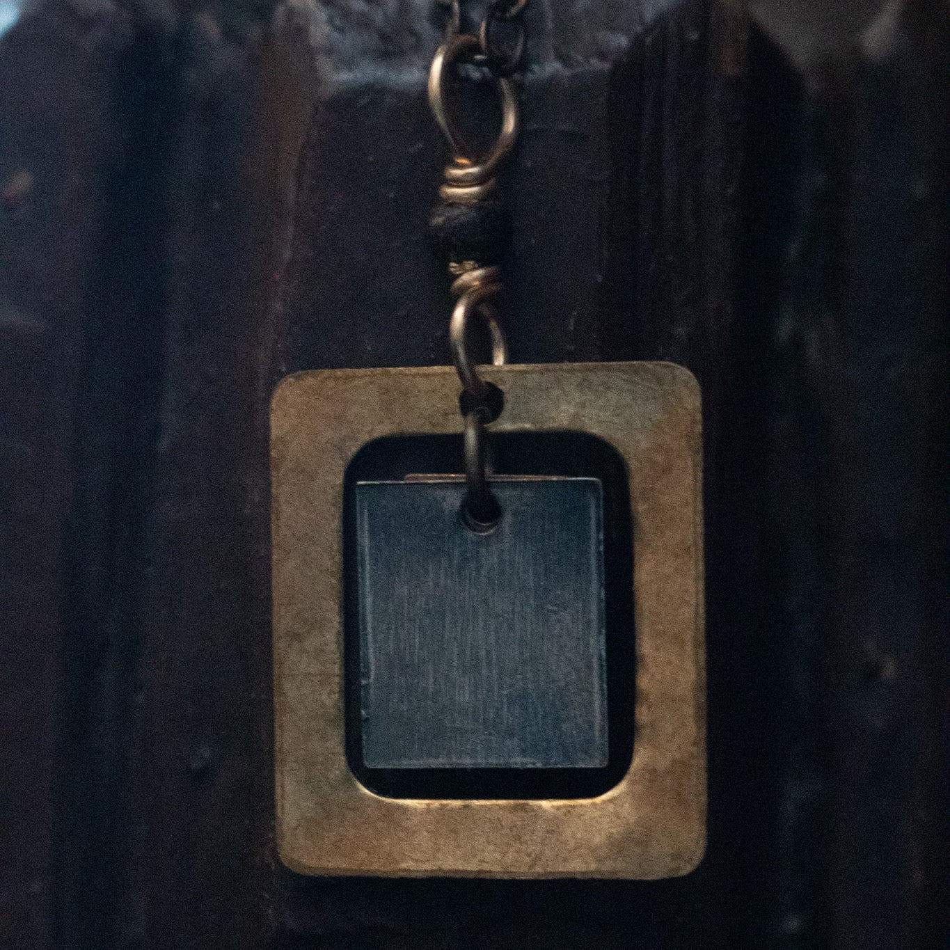 Geometric Square Design Necklace