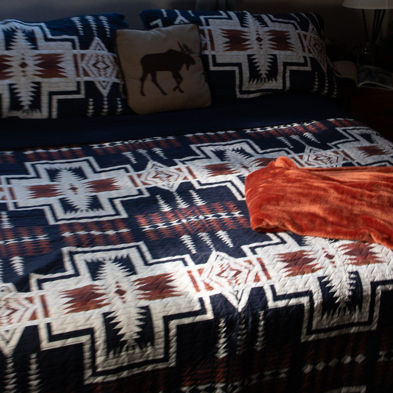 Pendleton Harding Southwestern Geometric Oxford Wool Blanket – Queen