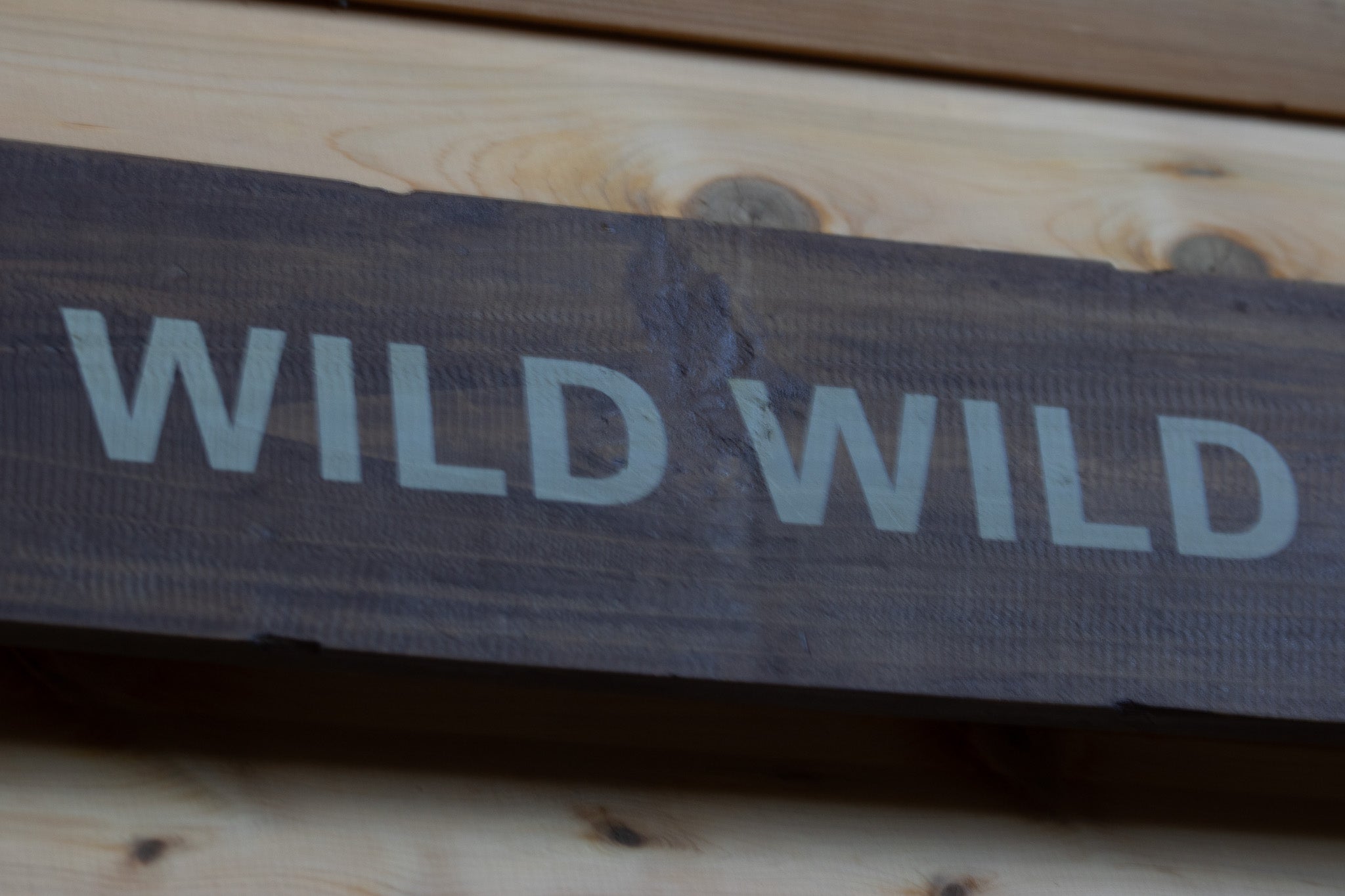 The "Wild Wild West" Wooden Sign
