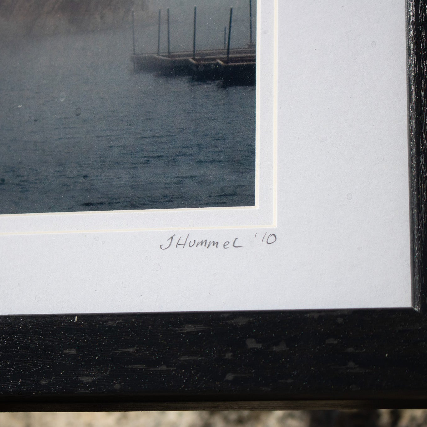 Framed John Hummel "Fog at Boulder Bay" Photograph