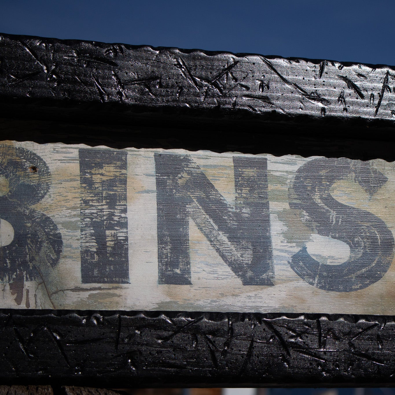 Simple "Cabins" Wooden Sign with Wooden Frame