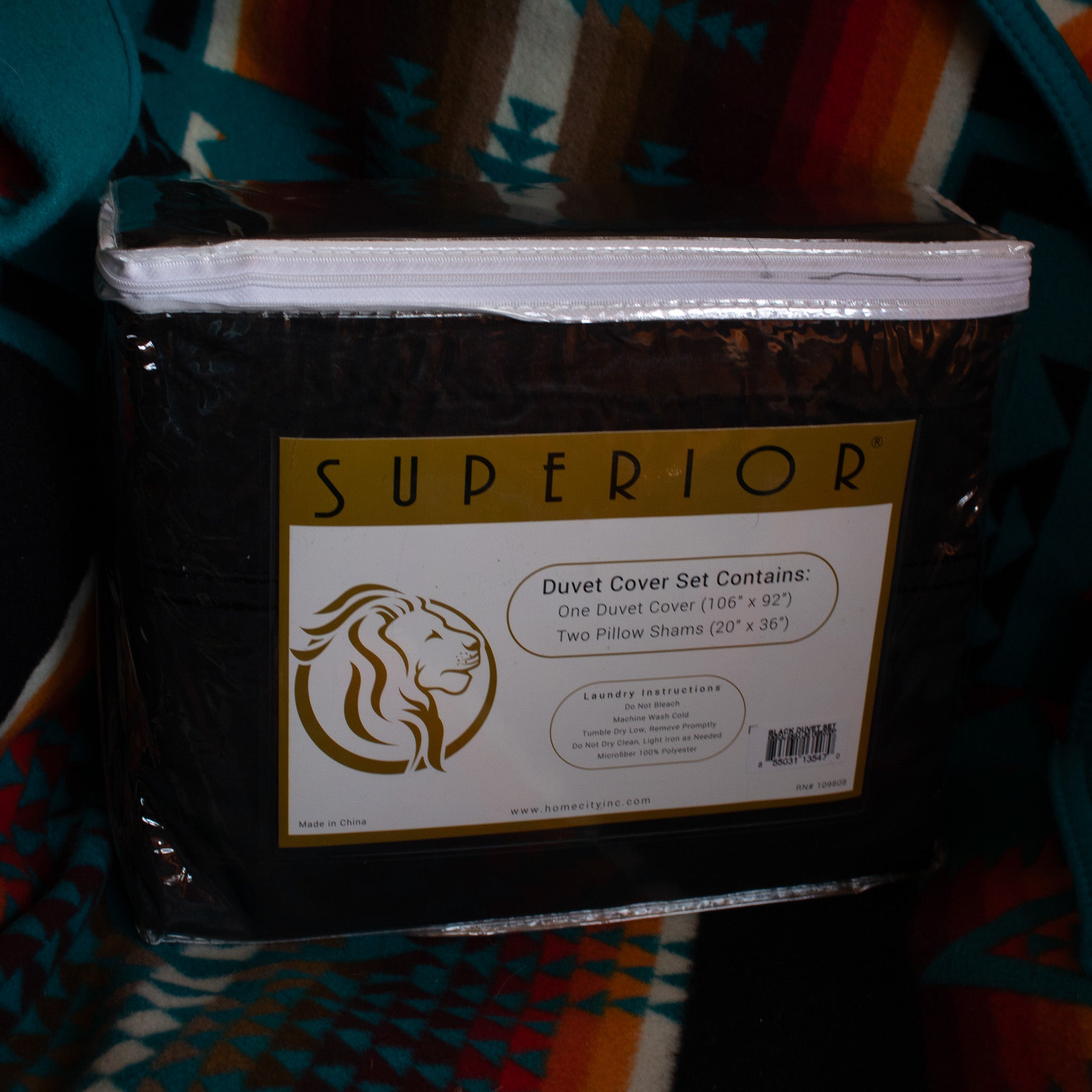 Superior 3000 Series King/California King Duvet Cover Set – Soft Black Luxury Bedding