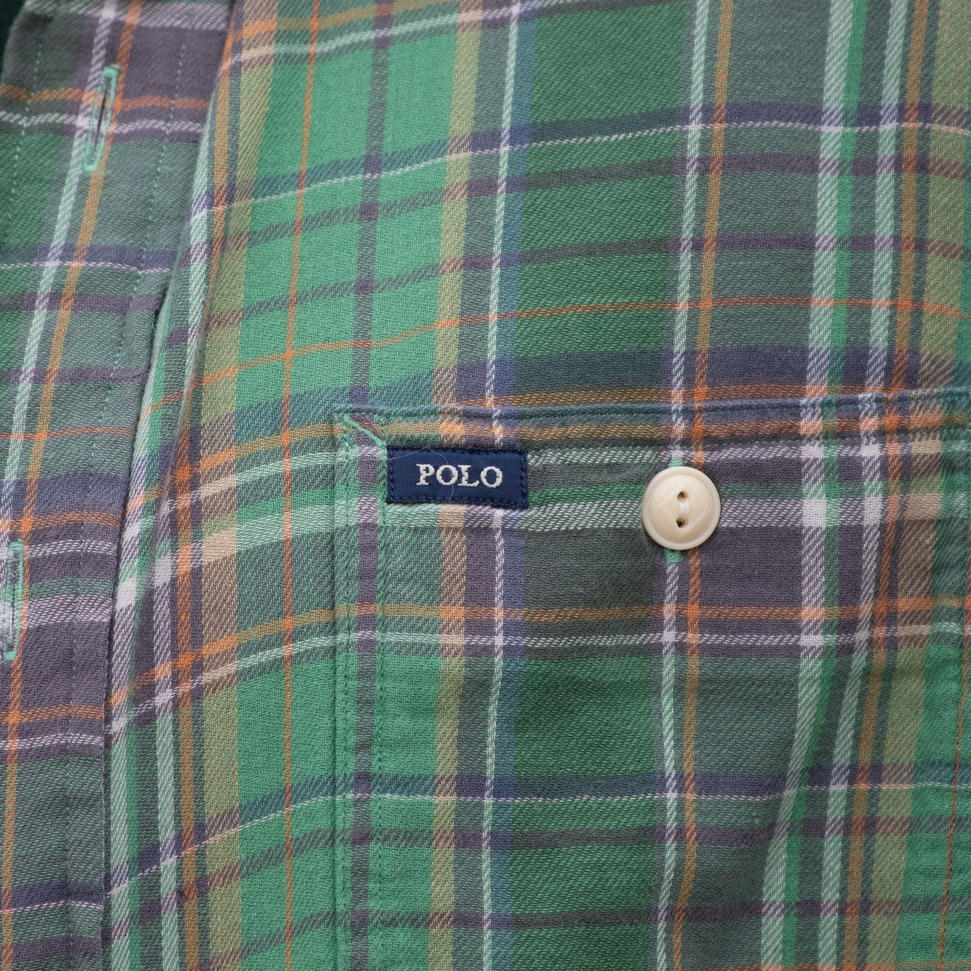 Polo Ralph Lauren Mint Green & Gray Flannel Shirt-Size Large