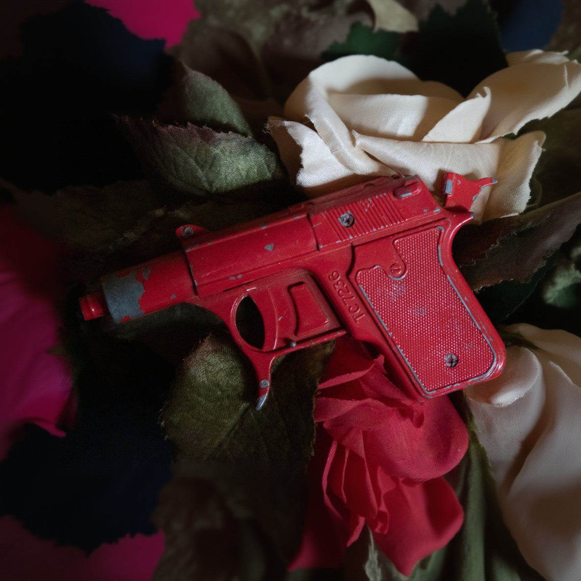 Antique Red Metal Toy Cap Gun