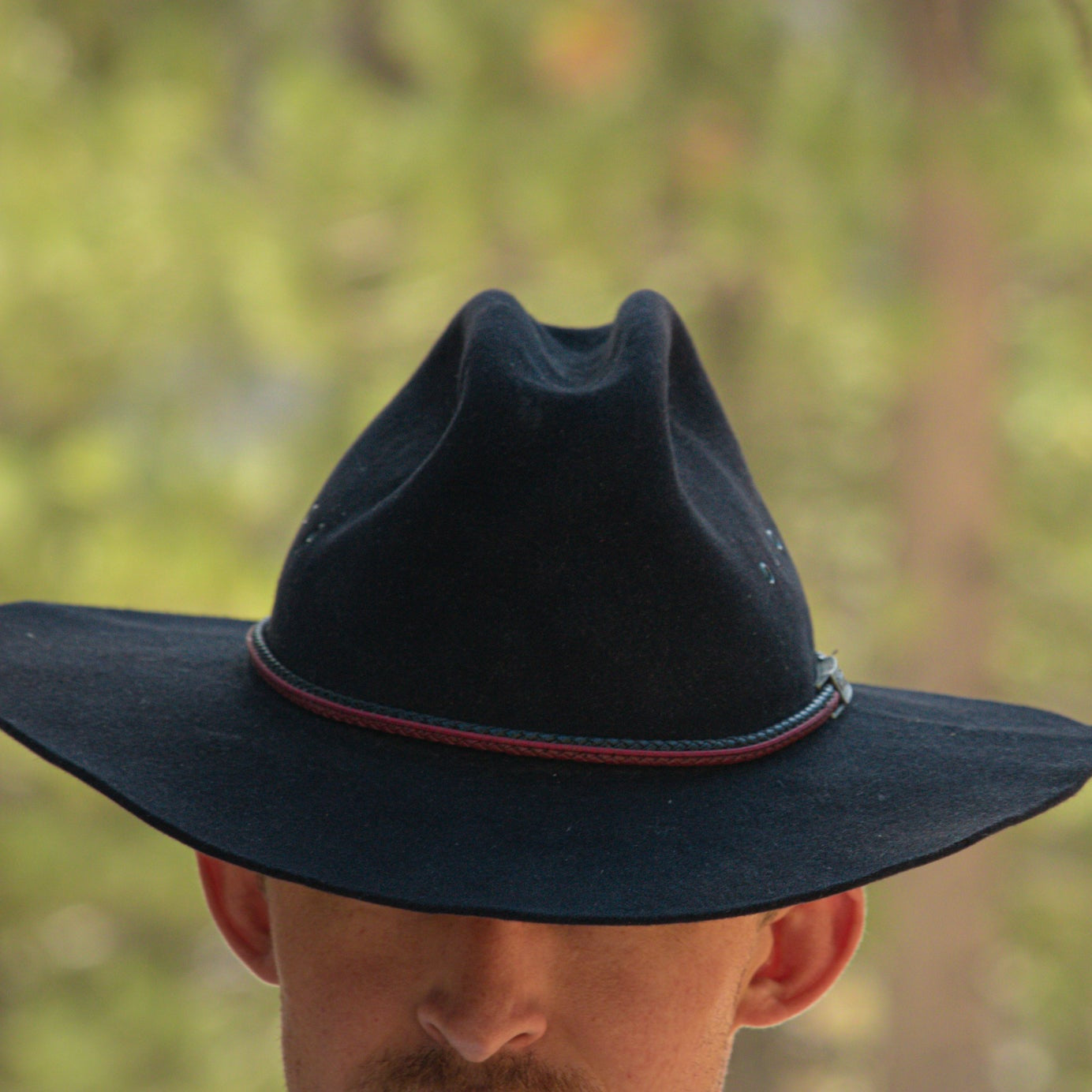 Wrangler 4x Beaver And Genuine Lamb-skin Black cowboy Hat