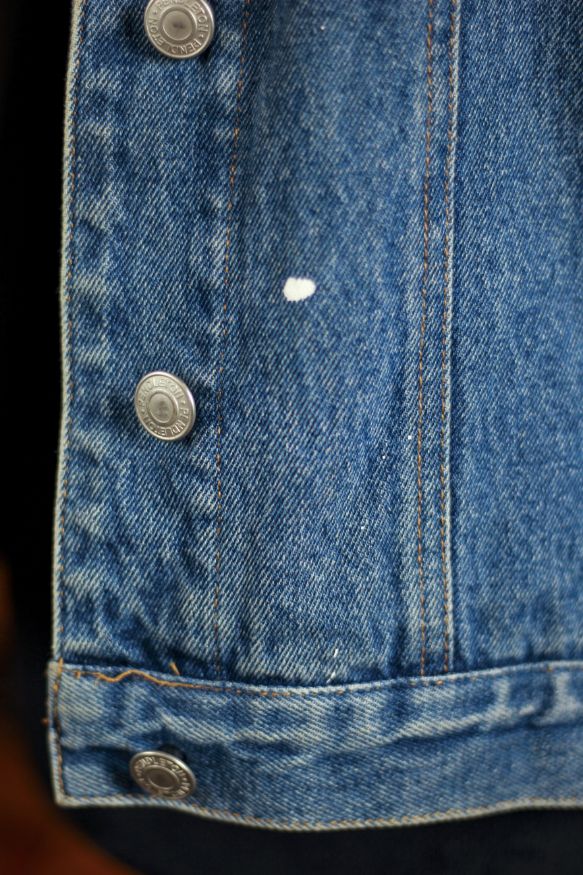 Pendleton Denim Vest Wool USA Flag Back Panel Medium Western Southwestern Vintage