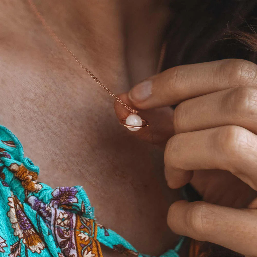 Pura Vida Saturn Necklace & Earring Set