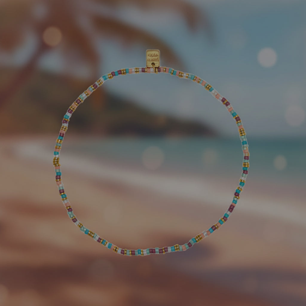 Pura Vida South Beach Seed Bead Stretch Anklet