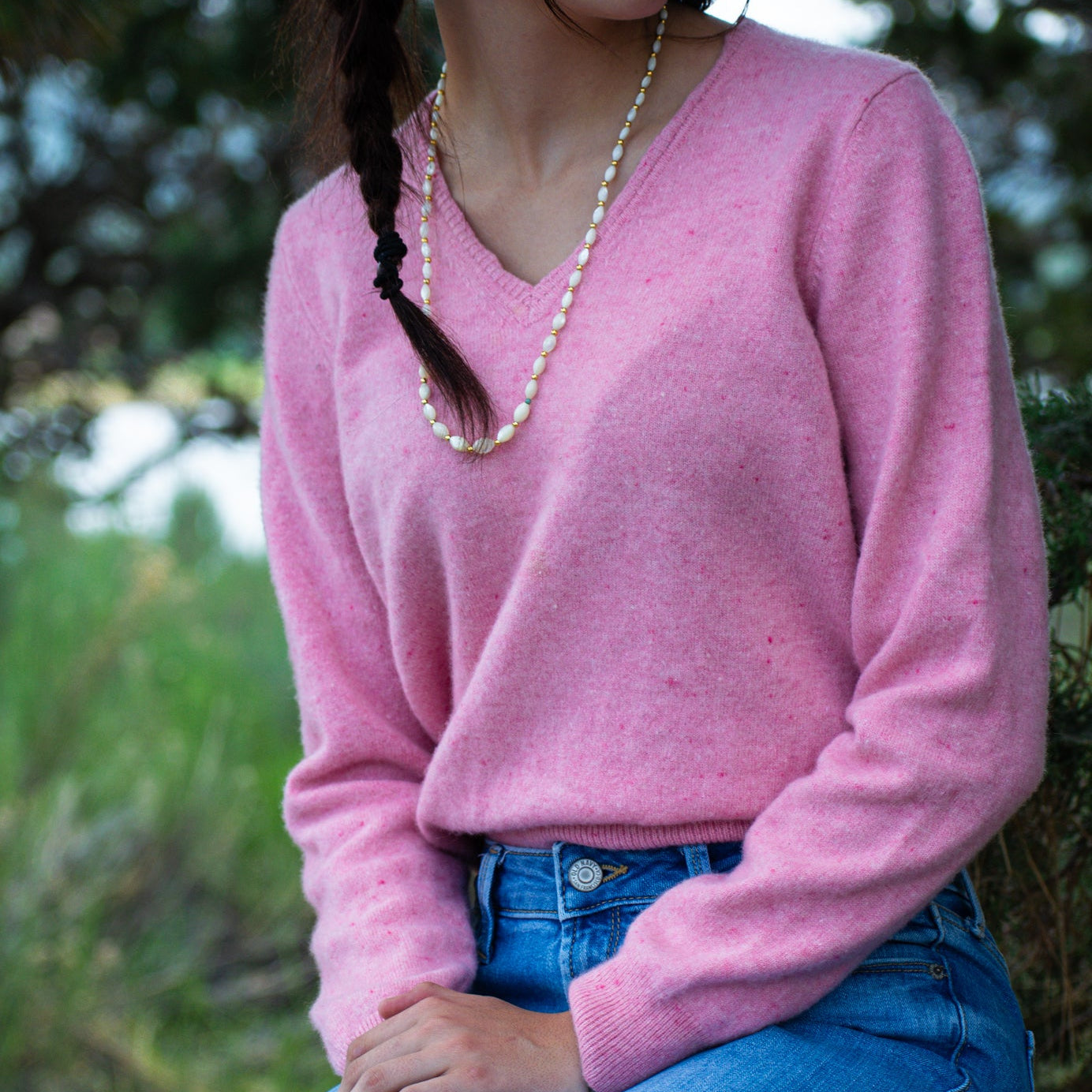 Valerie Steven Bright - Pink Cashmere Pullover Sweater XL