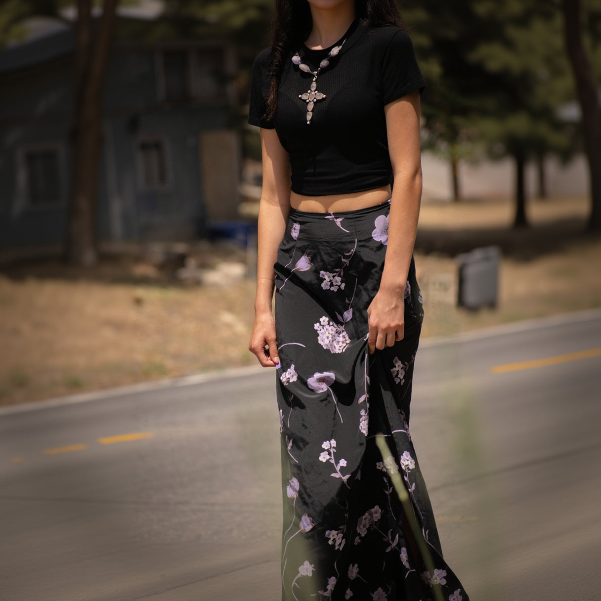 Just for Wraps by Wrappers Black Maxi Skirt