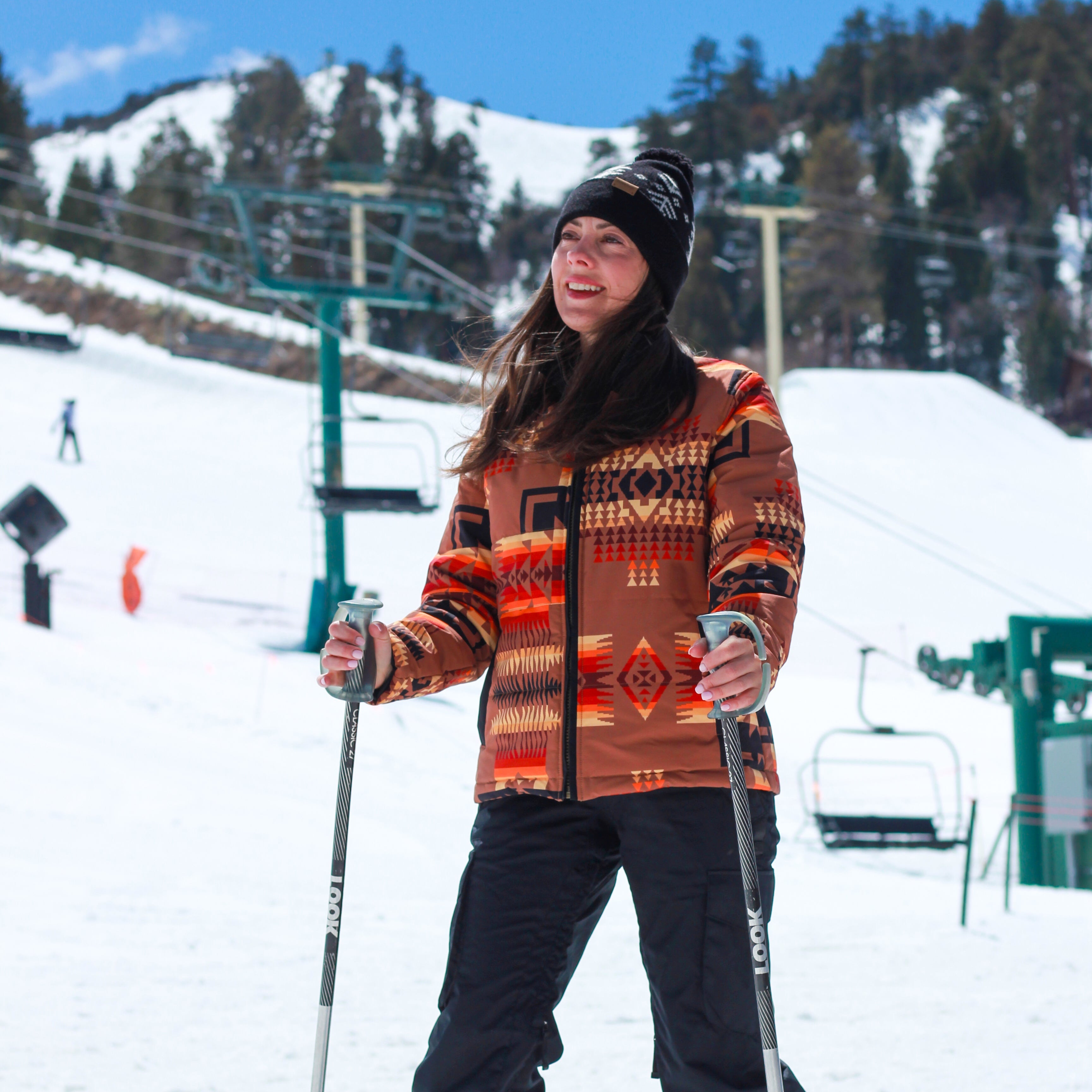 Pendleton Burnt Orange Snow Jacket Mesa Pattern Size Small