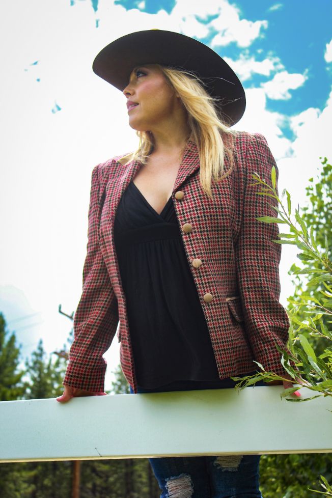 Pendleton Houndstooth Blazer Women Size 6 Suede Trim Western Wool Jacket