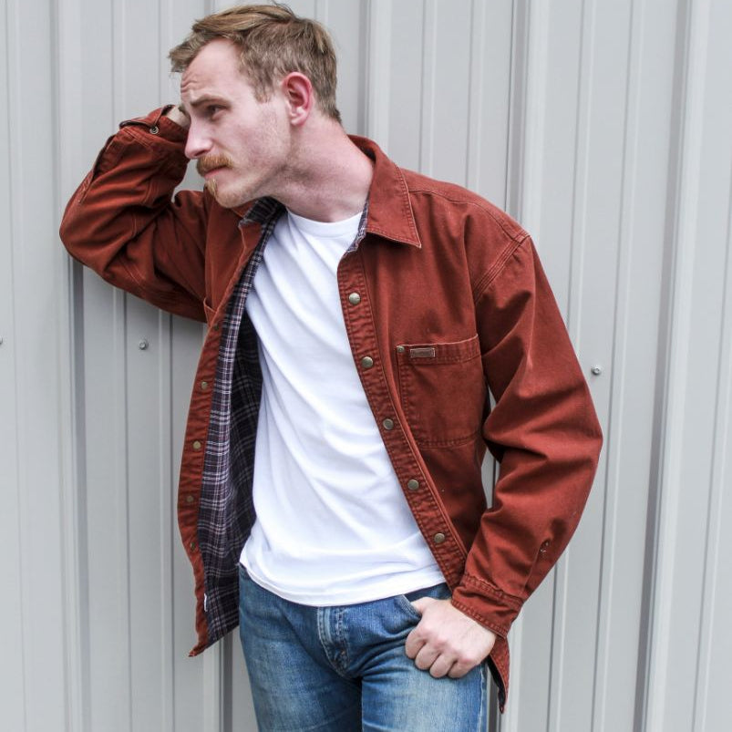 Carhartt Maroon Flannel Lined Jacket