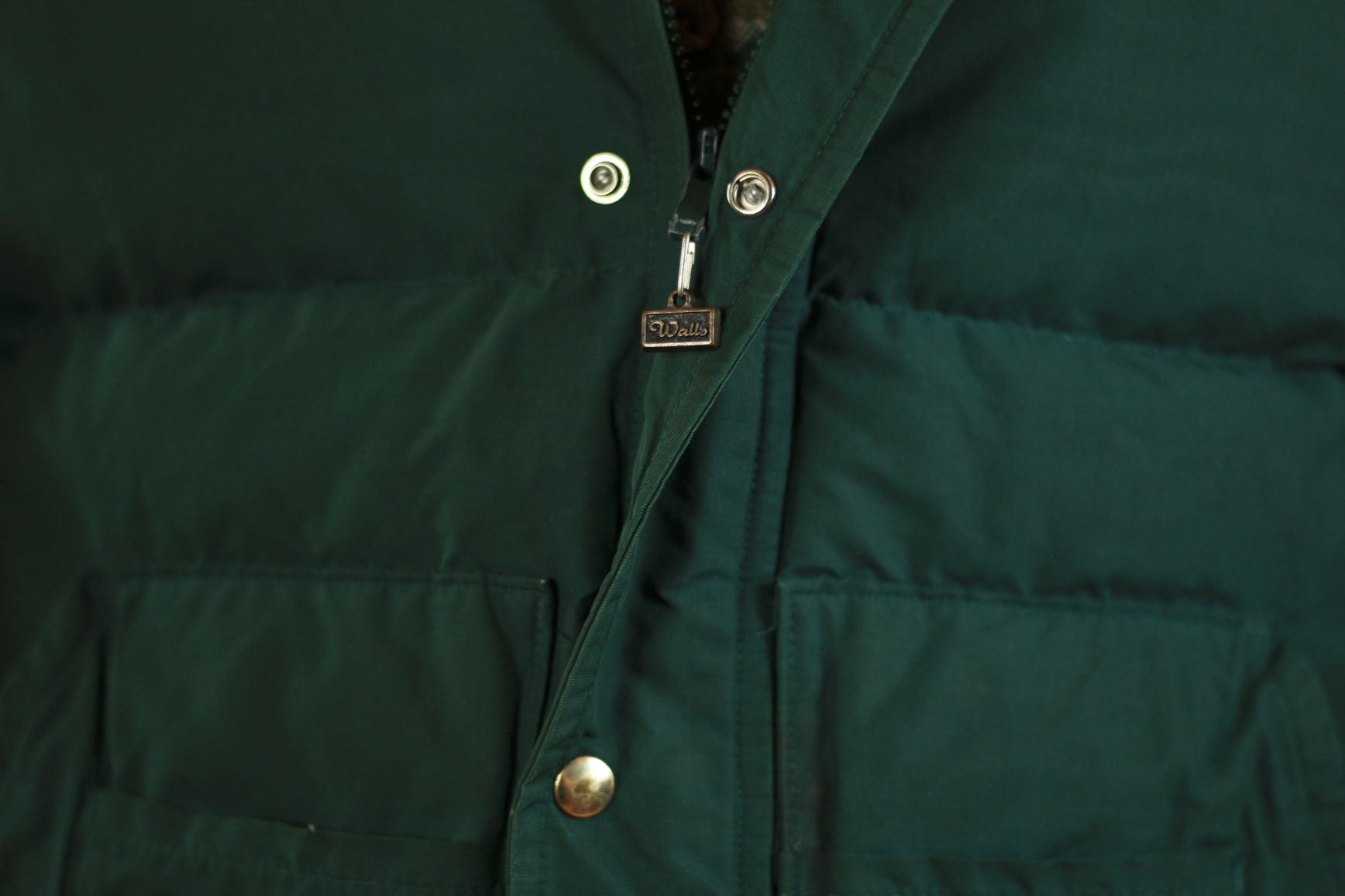 Vintage Walls Blizzard-Pruf Down Vest Green Insulated Western Vest Men’s Large