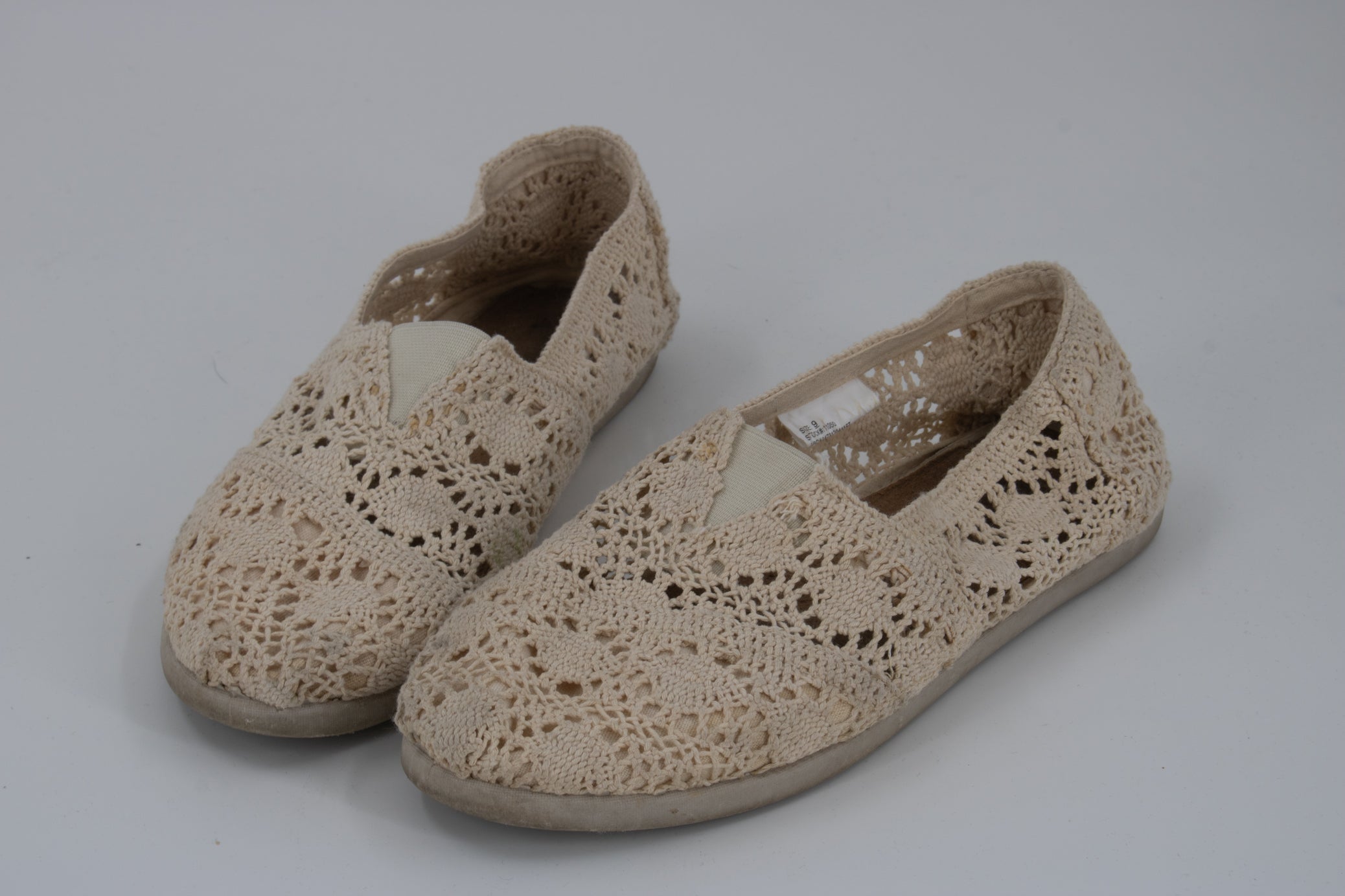 Bahama Bay Boho Style Weaved Off-White Shoes Size 9