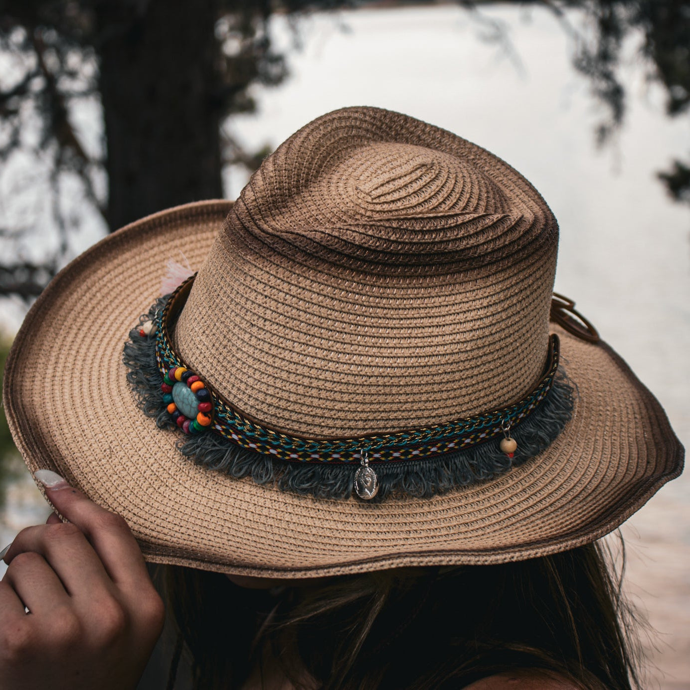 Two Shade 100% Recycled Paper Woven Sun Hat