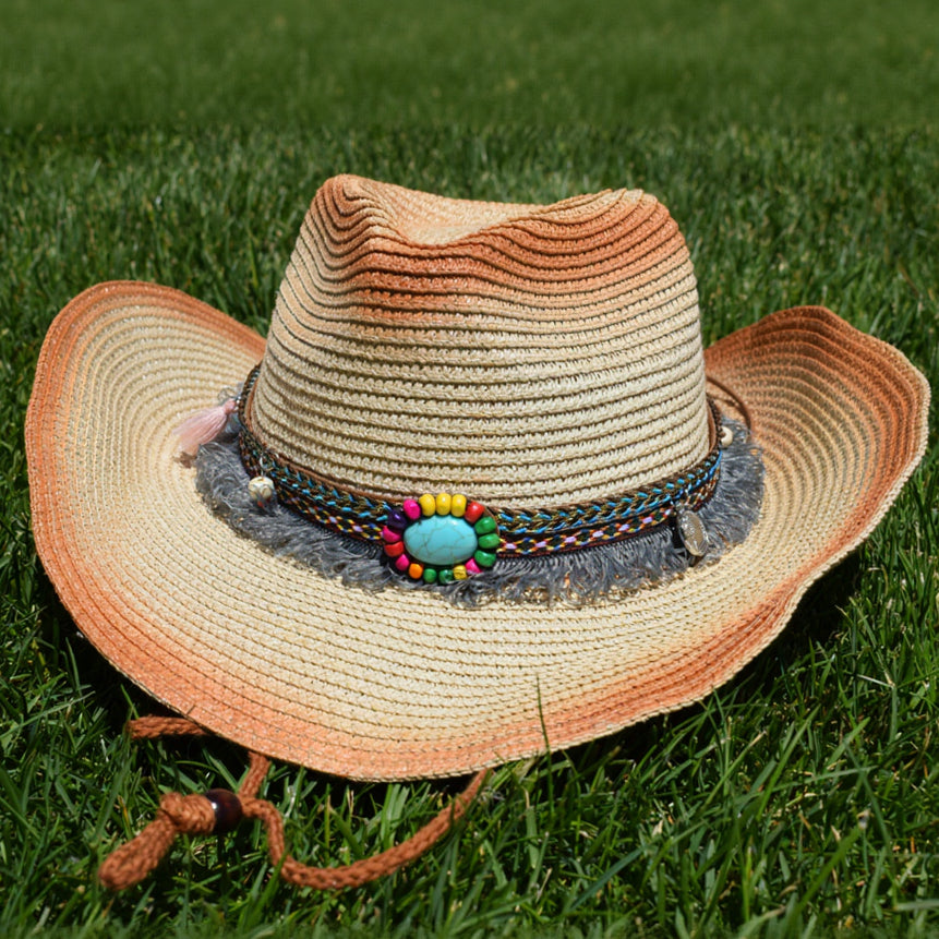 Two Shade 100% Recycled Paper Woven Sun Hat