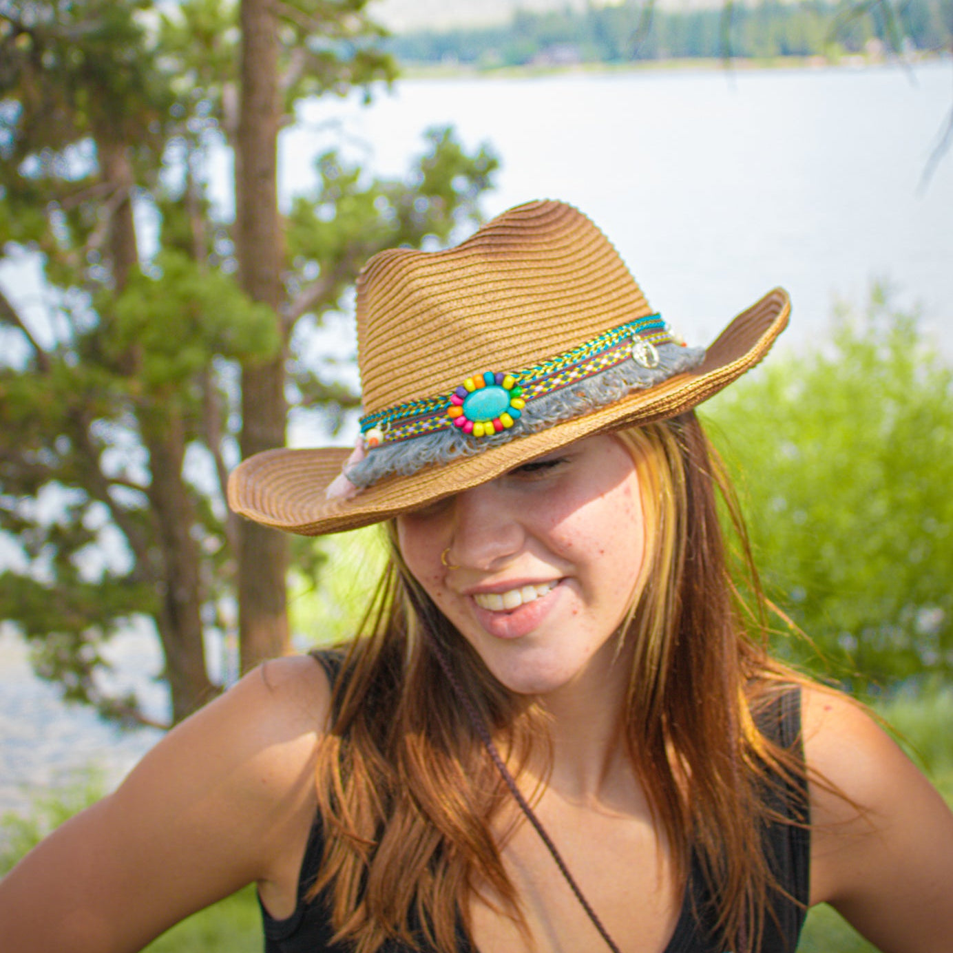 Two Shade 100% Recycled Paper Woven Sun Hat