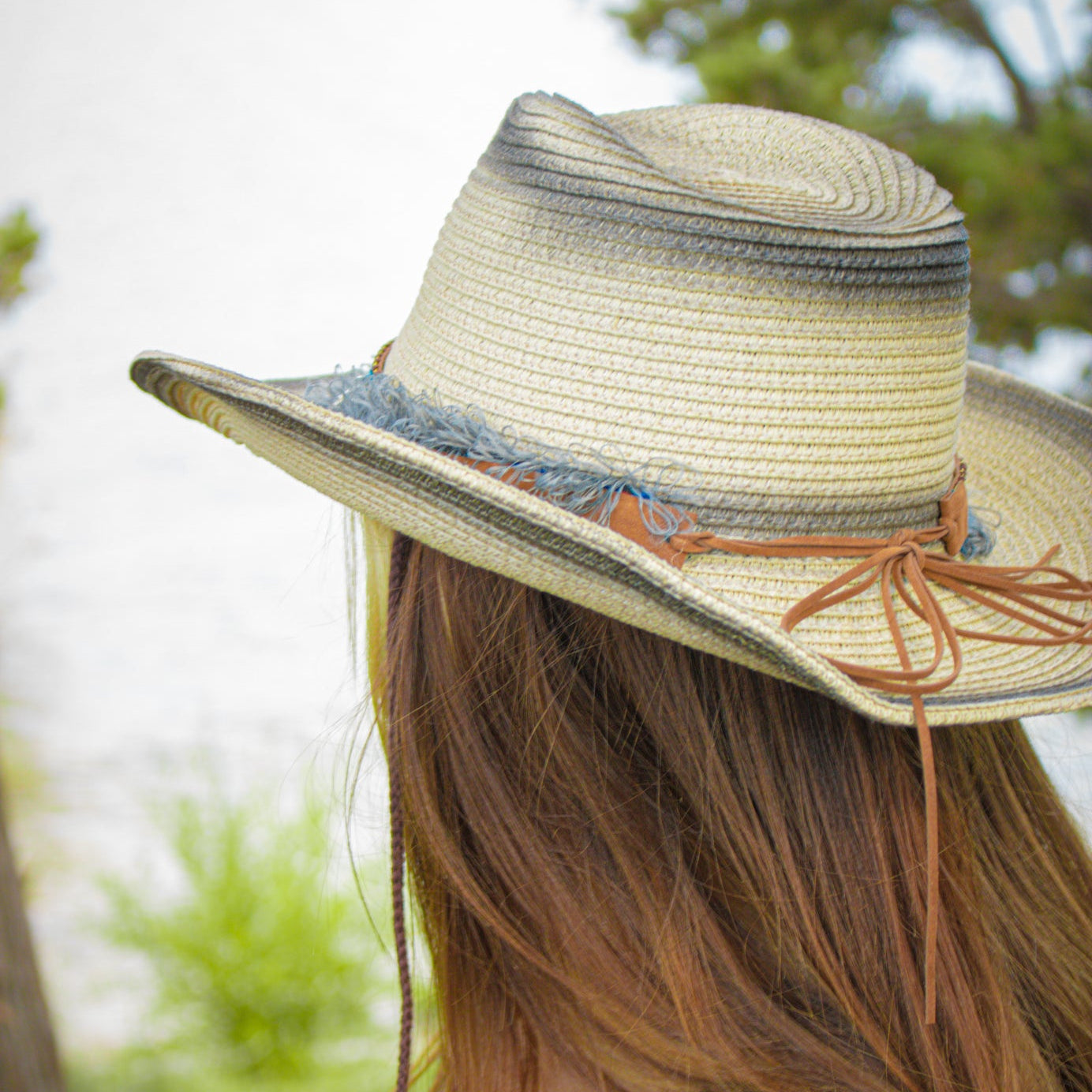 Two Shade 100% Recycled Paper Woven Sun Hat