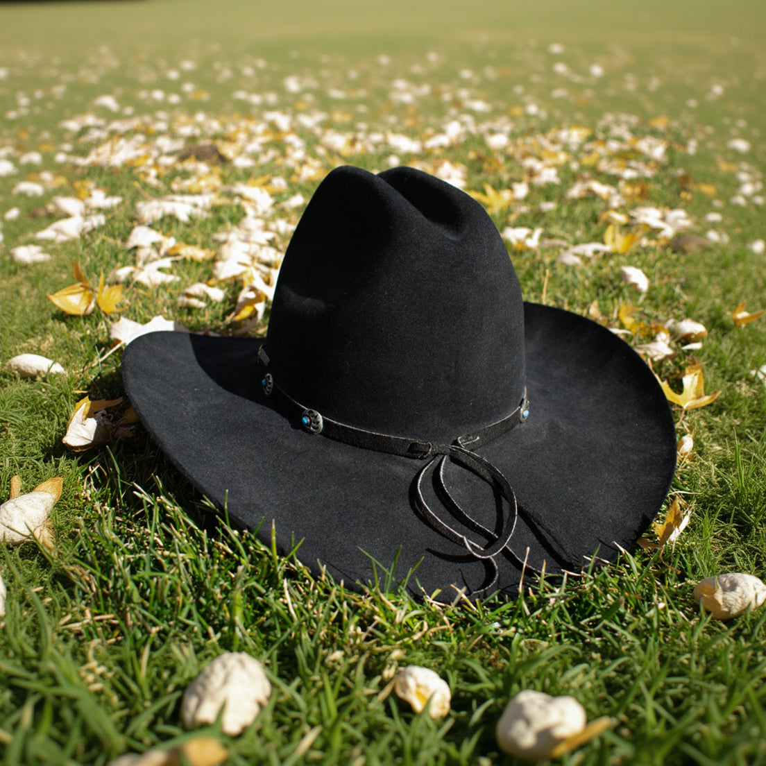 Black XXXX Stetson Cowboy Hat Featuring a Leather Band