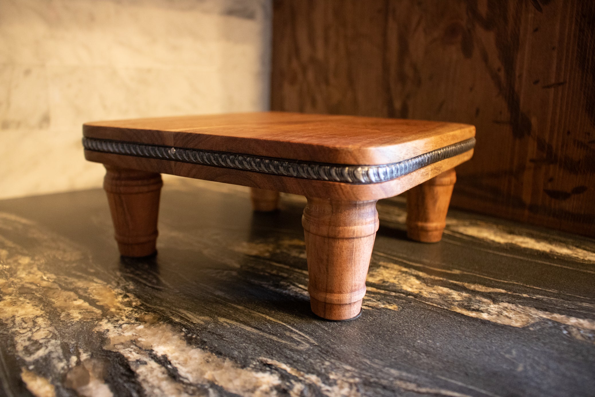 Handcrafted Solid Wood Display Pedestal Stand Riser 9" x 9" x 4"