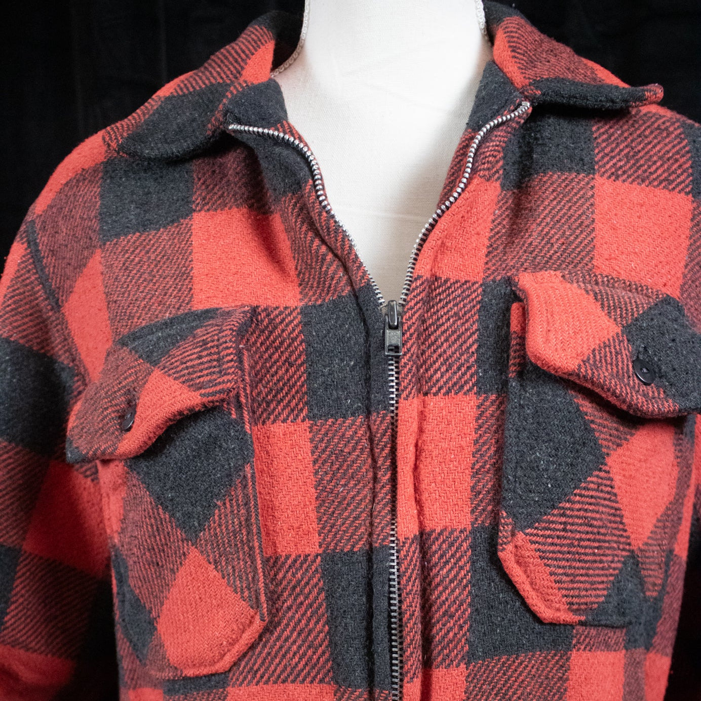 Westwind Vintage Sherpa Lined Buffalo Plaid Coat Size L