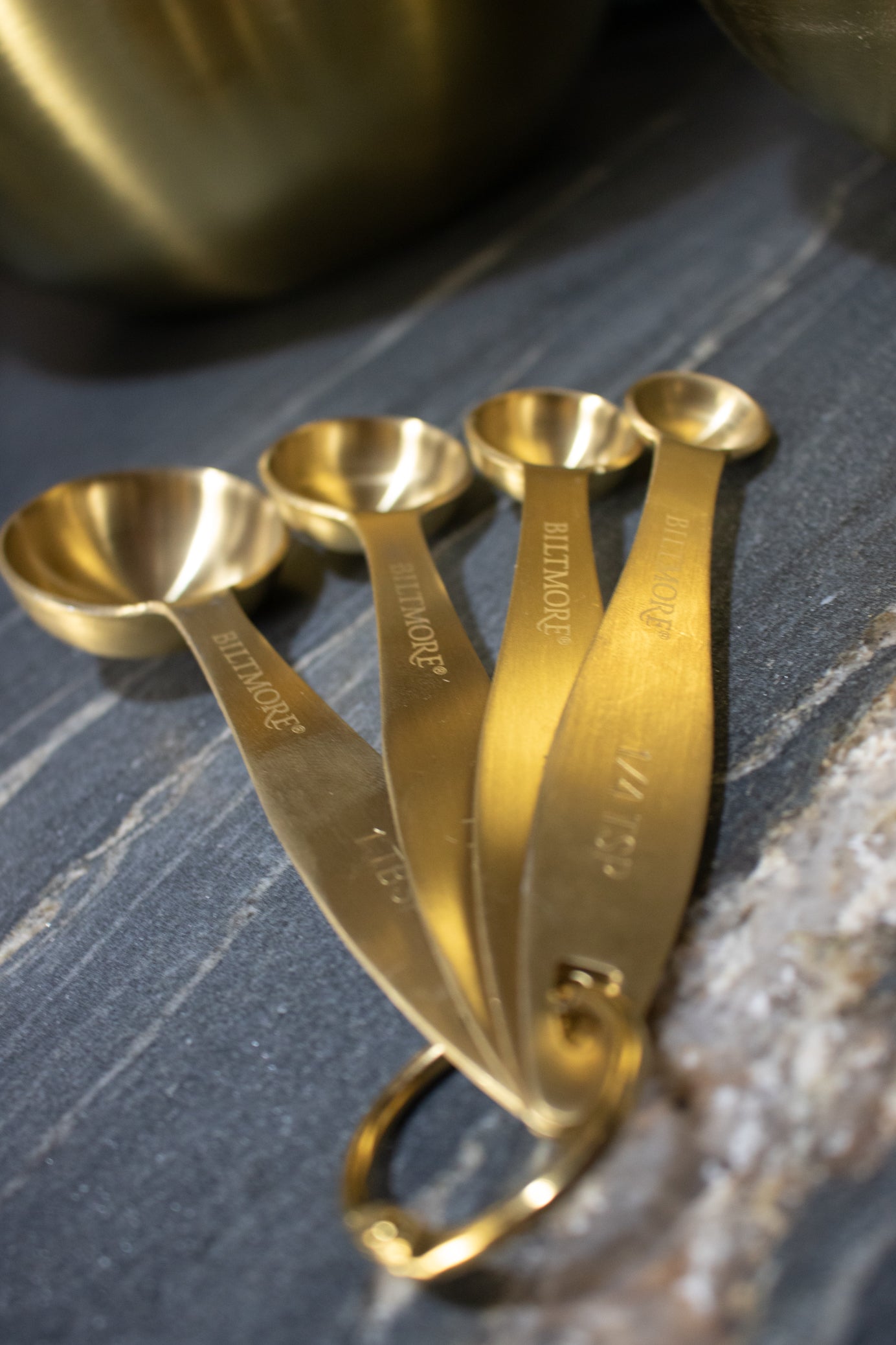 Biltmore 4 Piece Gold Plated Measuring Spoon Set