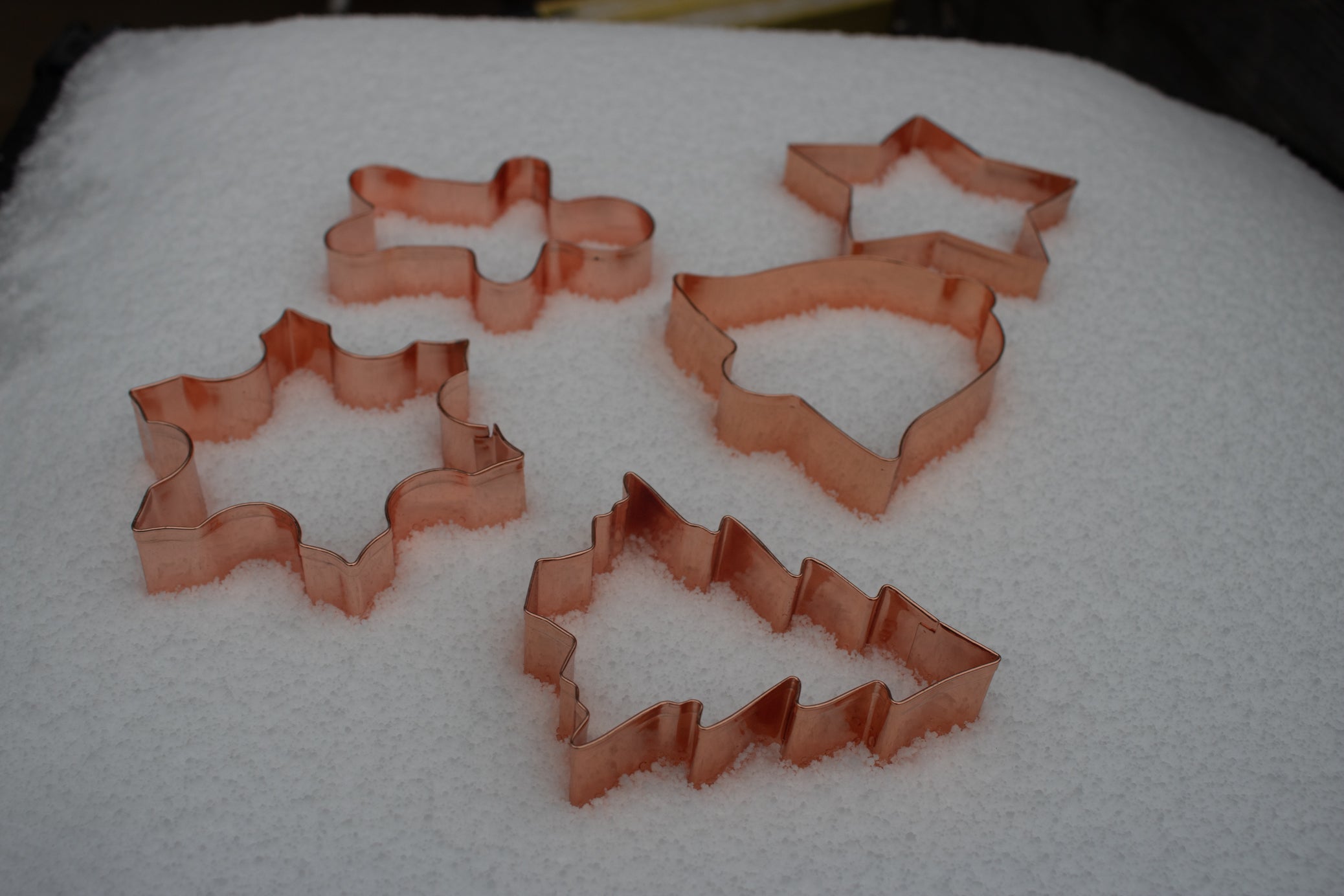 Copper Christmas Cookie Cutters Set
