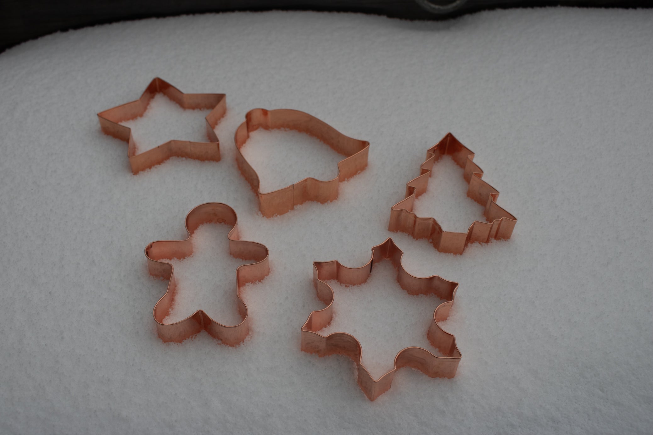 Copper Christmas Cookie Cutters Set