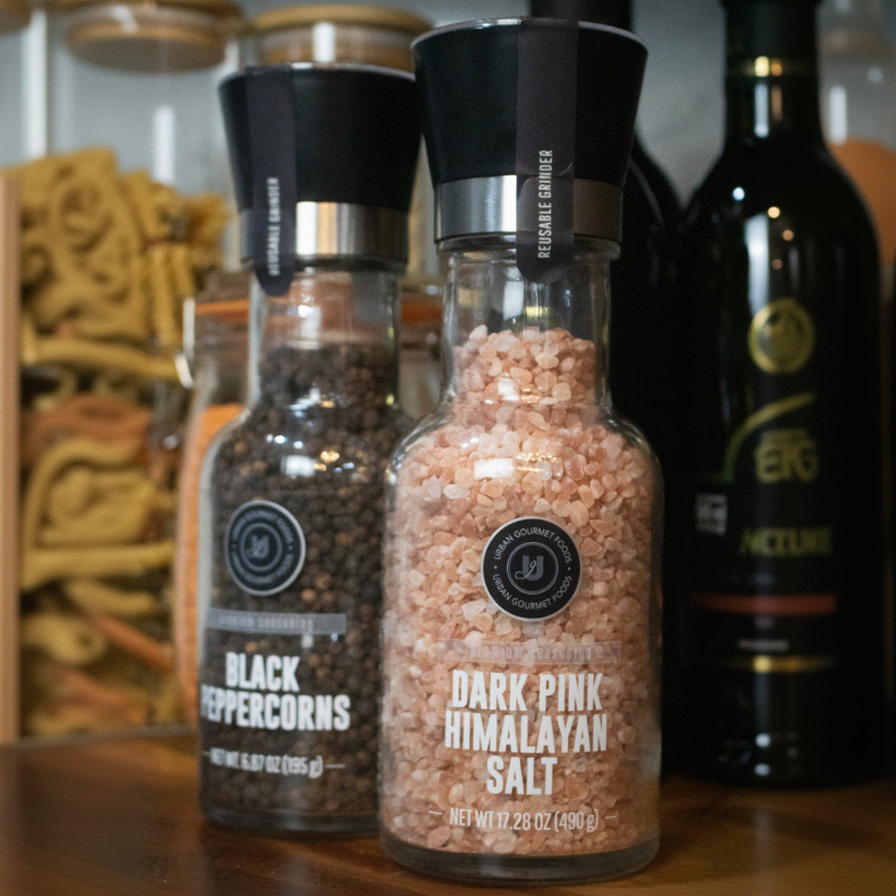 Urban Gourmet Foods Dark Himalayan Salt and Black Pepper Grinder