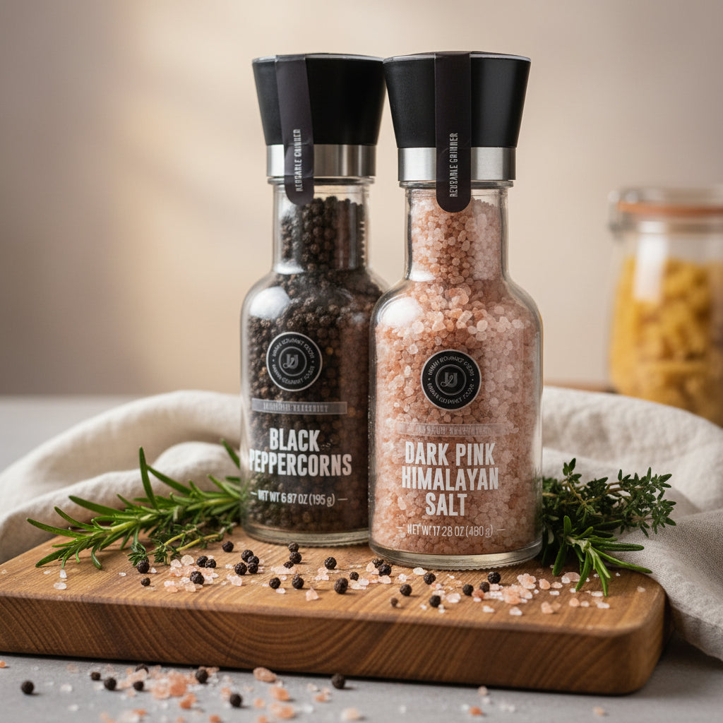 Urban Gourmet Foods Dark Himalayan Salt and Black Pepper Grinder