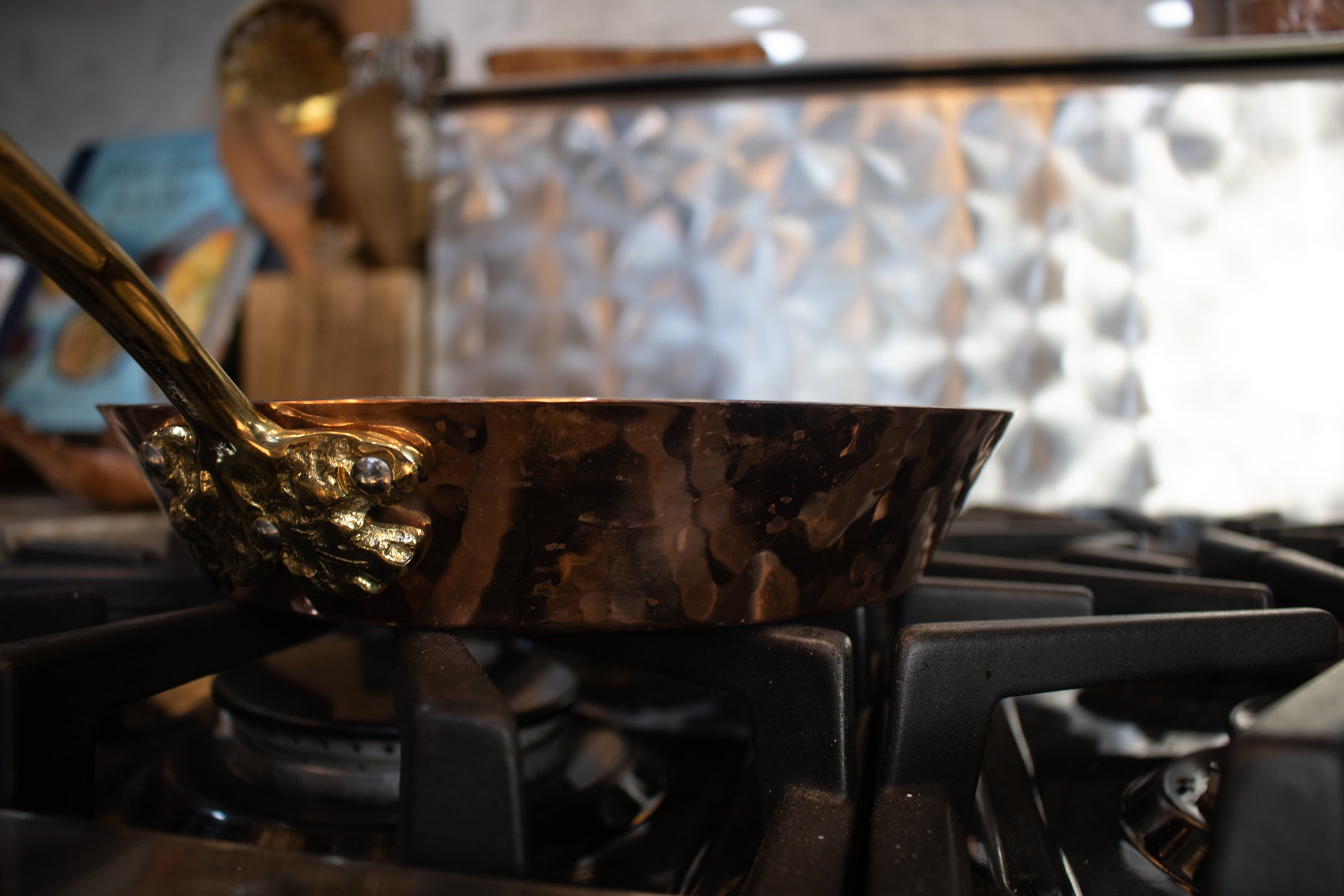 Hak Art Solid Copper Cookware Frying Pan Made in Turkey