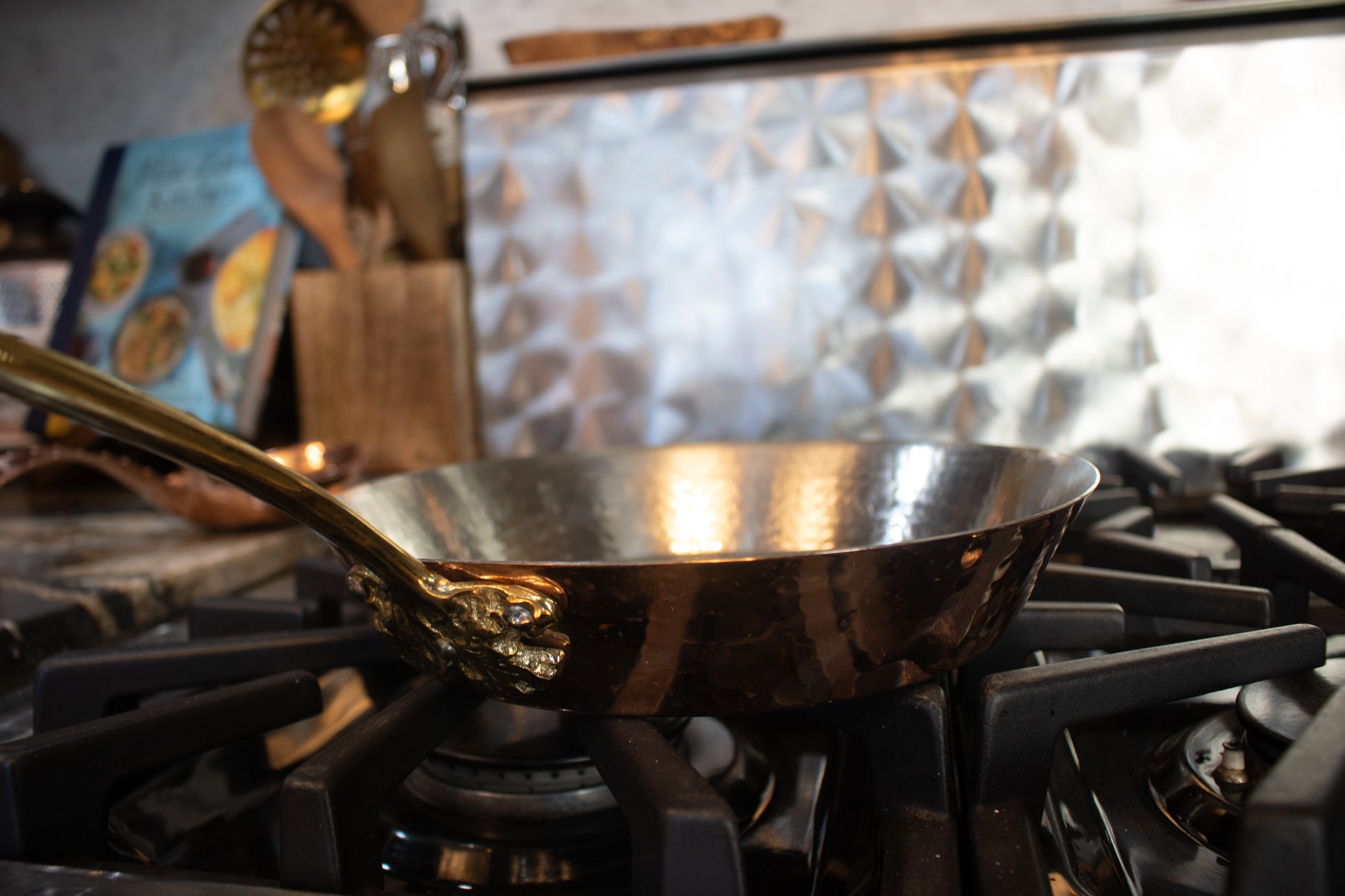 Hak Art Solid Copper Cookware Frying Pan Made in Turkey