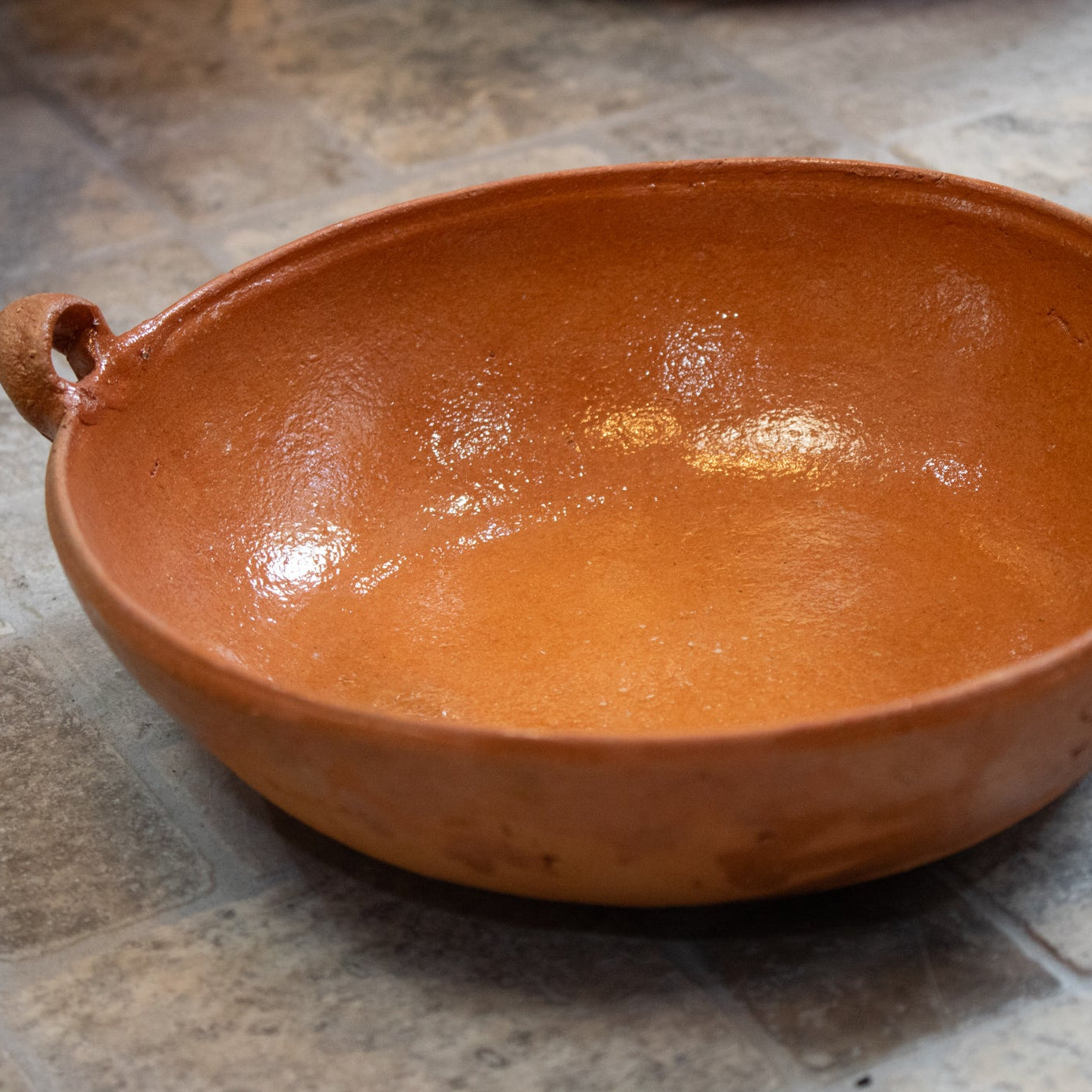 Set of Seven Vintage Handmade Mexican Primitive Rustic Redware Nesting Tericata Bolwls