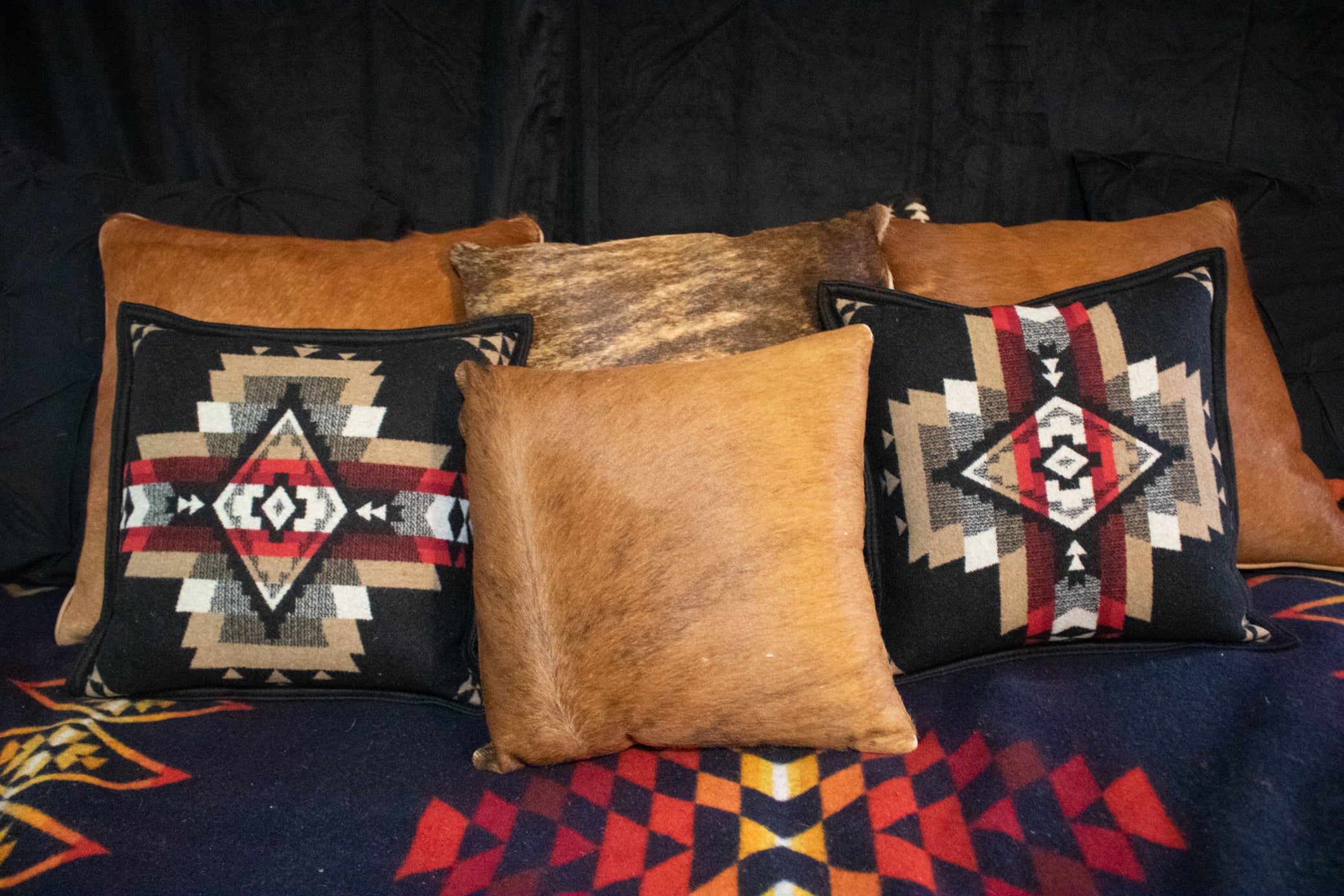 Pendleton Decorative Pillow Redrock Point Black Geometric